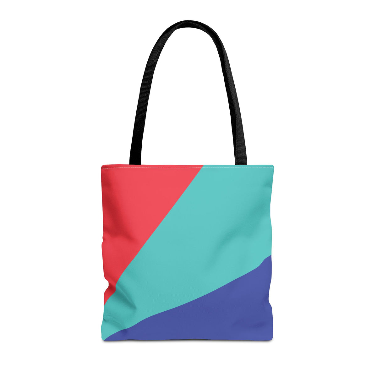 Retro 80s & 90s Inspired Color Block Tote Bag | Stylish Everyday Canvas Shoulder Bag