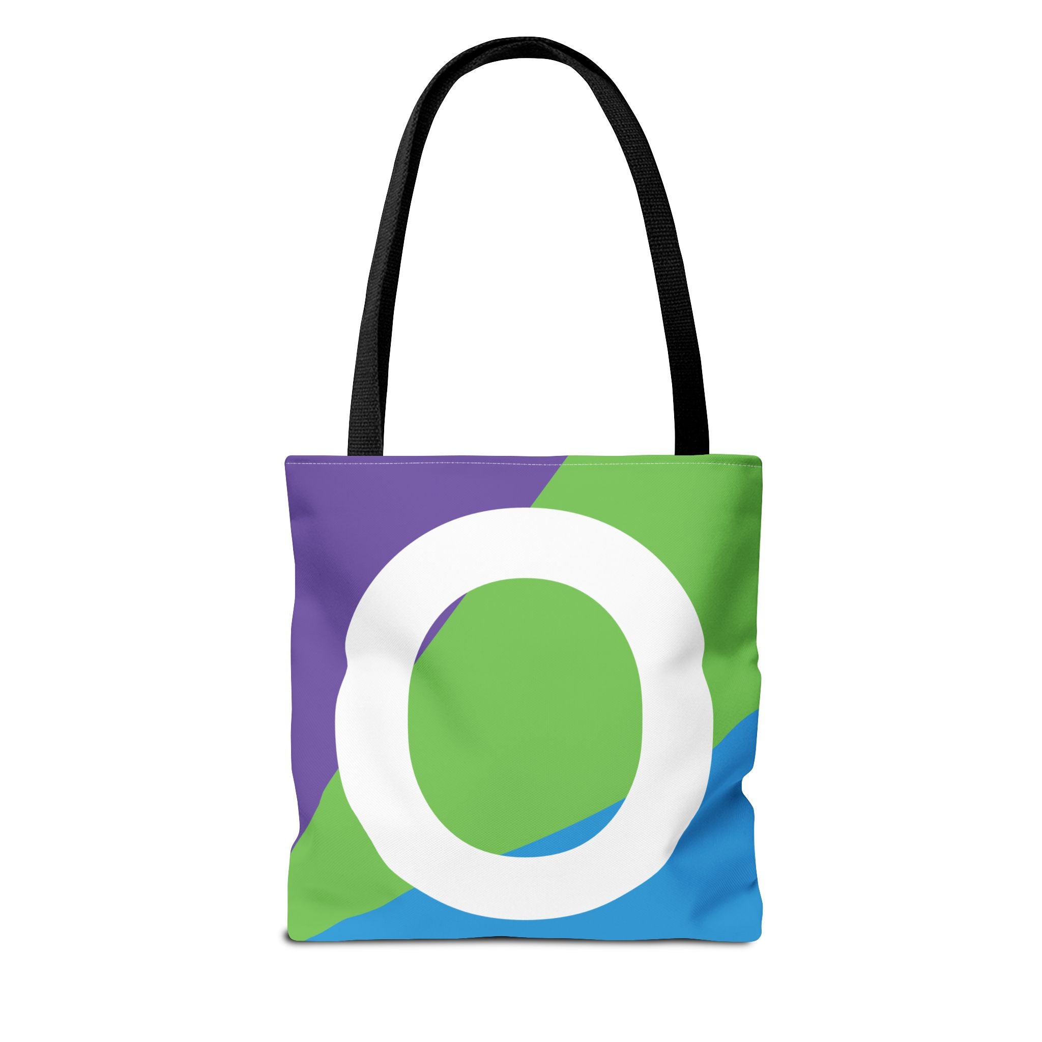 Monogram 'O' Colorblock Tote Bag — Personalized Initial O Shoulder Tote