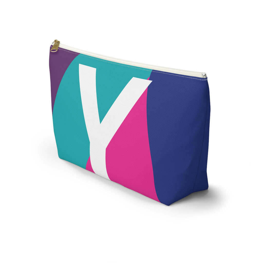 Colorblock Accessory Pouch — Monogram Y T-Bottom Cosmetic Bag