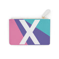 Initial X Mini Clutch — Colorblock Monogram Wristlet Wallet