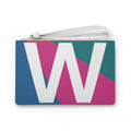 Monogram 'W' Colorblock Clutch Bag — Bold Geometric Wristlet for Everyday & Gifts