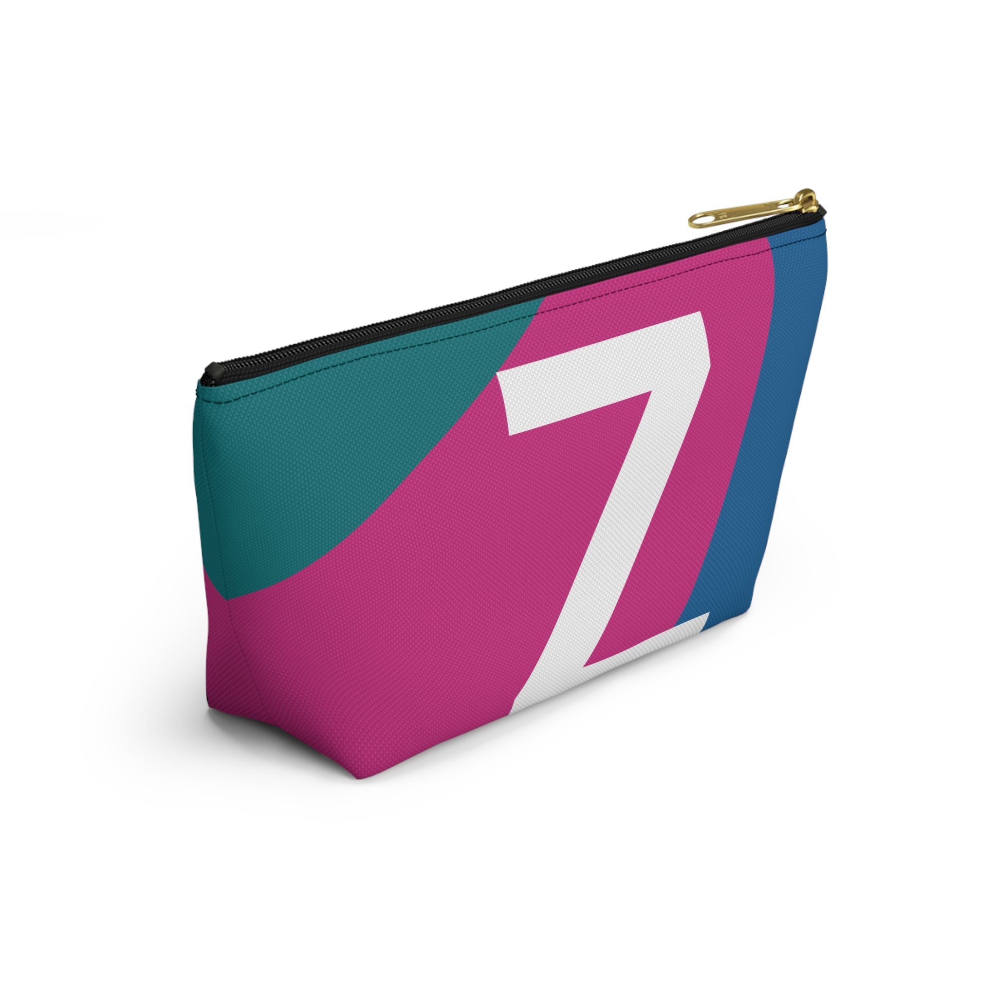 Initials Colorblock Accessory Pouch — Monogram Z T-Bottom Cosmetic Bag
