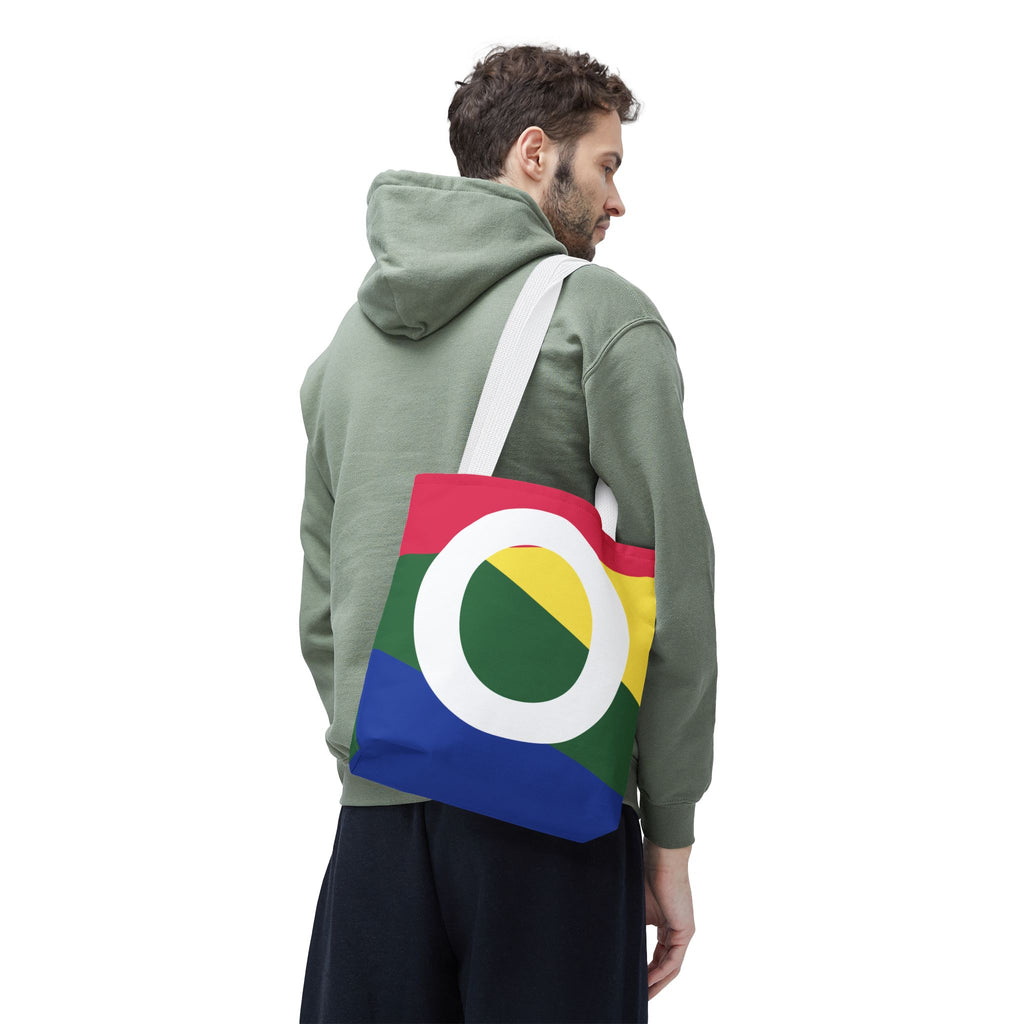 Monogram 'O' Colorblock Tote Bag — Personalized Initial O Shoulder Tote