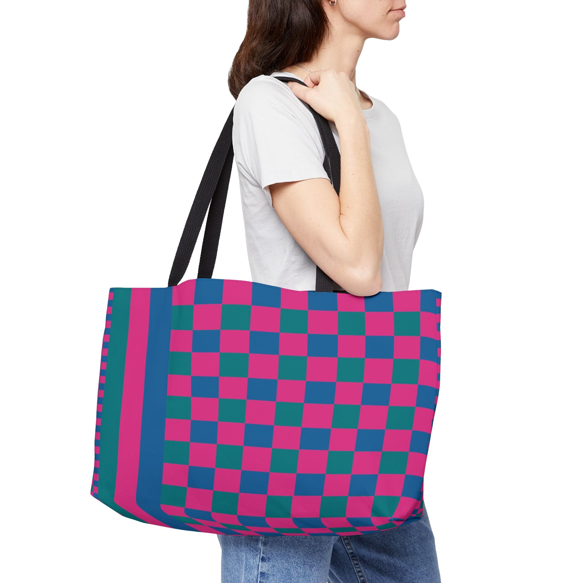 Colorblock Tote Bag