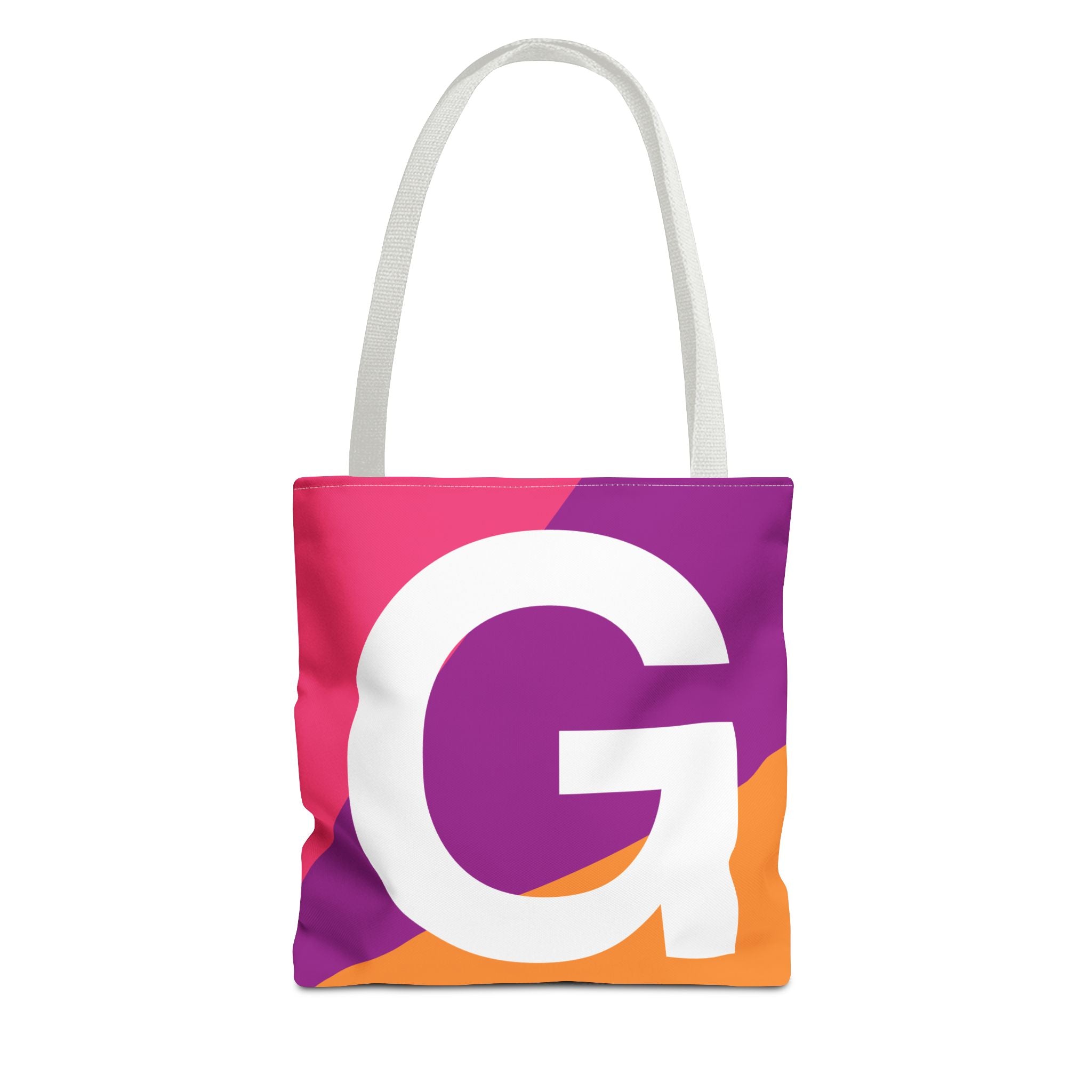 Monogram 'G' Colorblock Tote Bag — Personalized Initial G Shoulder Tote