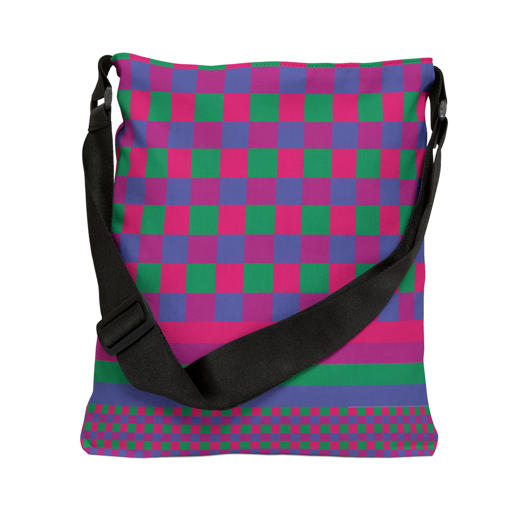 Colorblock Geometric Tote Bag