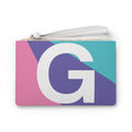 Monogram 'G' Colorblock Clutch Bag — Bold Geometric Wristlet for Everyday & Gifts