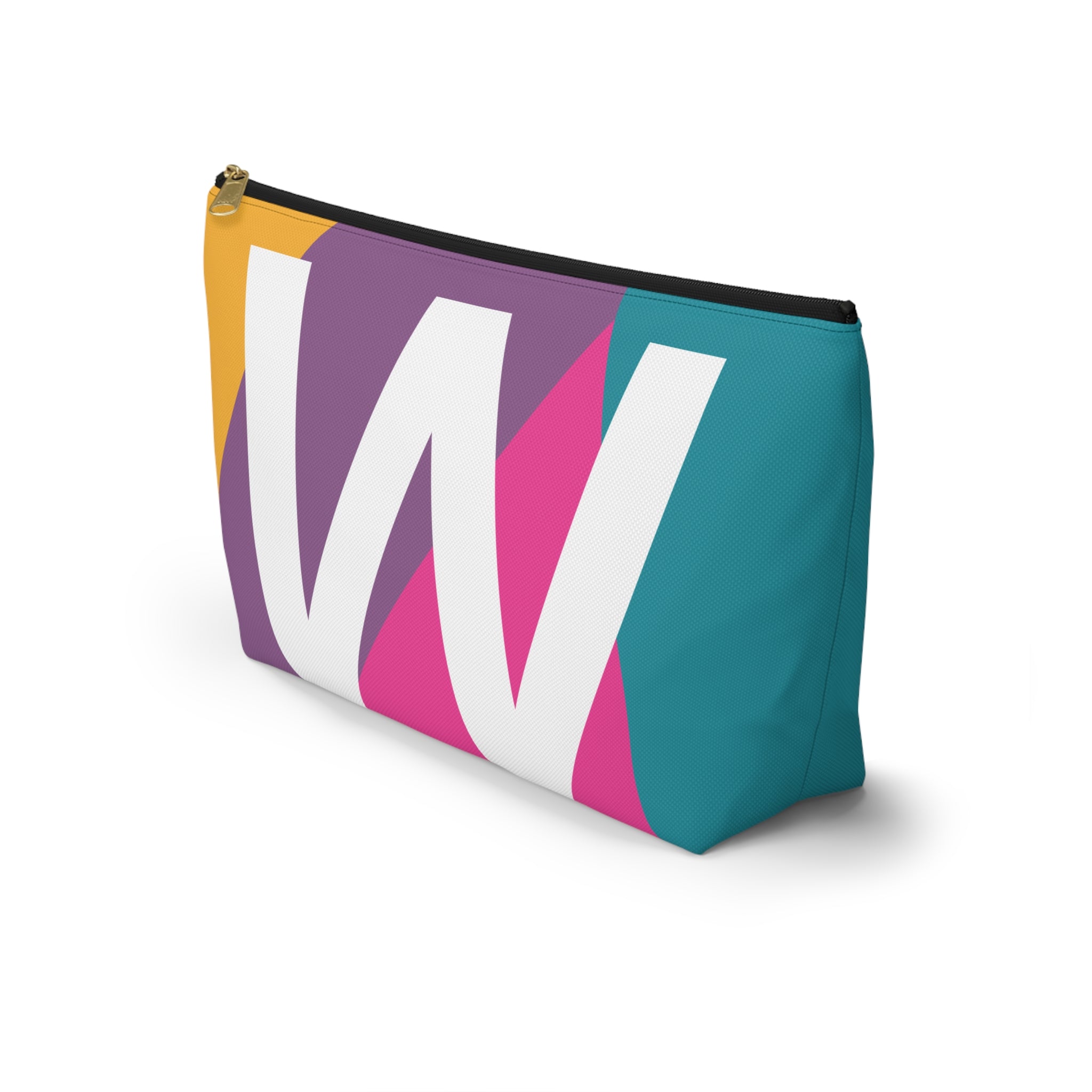 Colorblock Accessory Pouch — Monogram W T-Bottom Cosmetic Bag