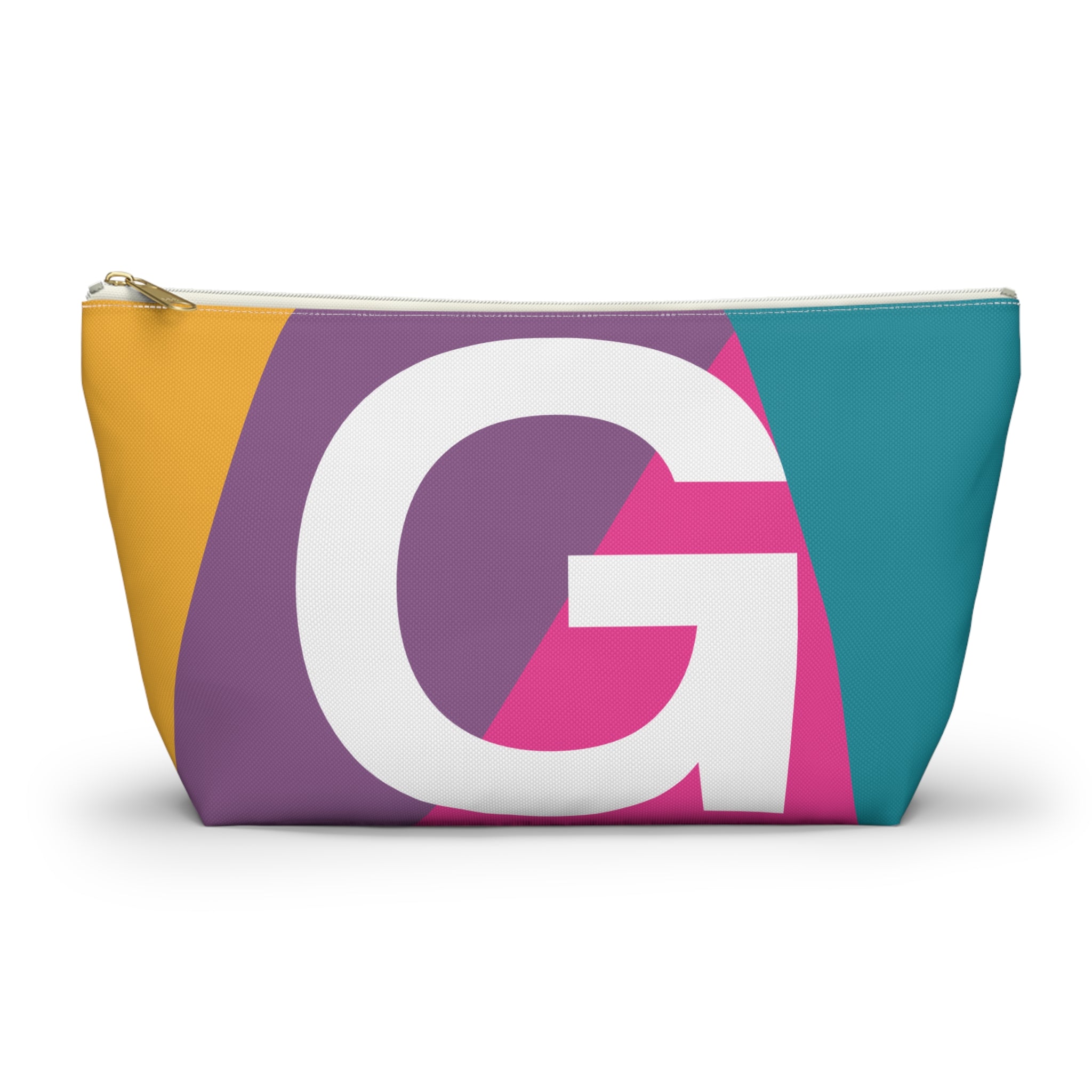 Initials Colorblock Accessory Pouch — Monogram G T-Bottom Cosmetic Bag