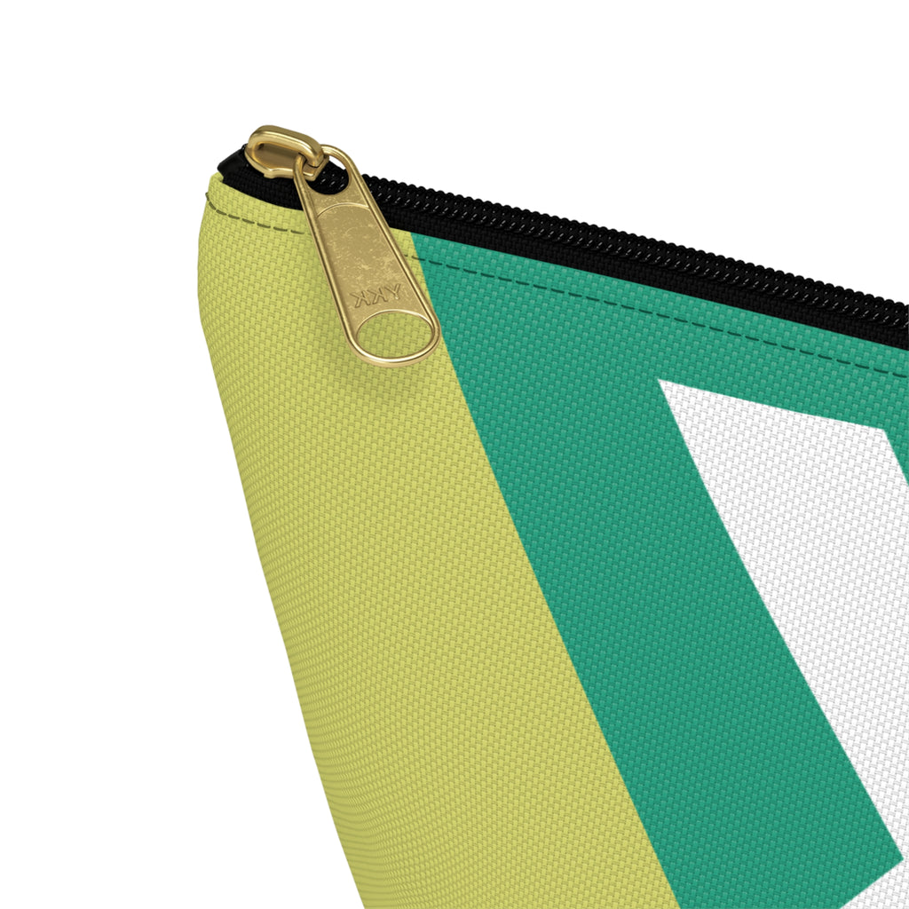 Initials Colorblock Accessory Pouch — Monogram X T-Bottom Cosmetic Bag