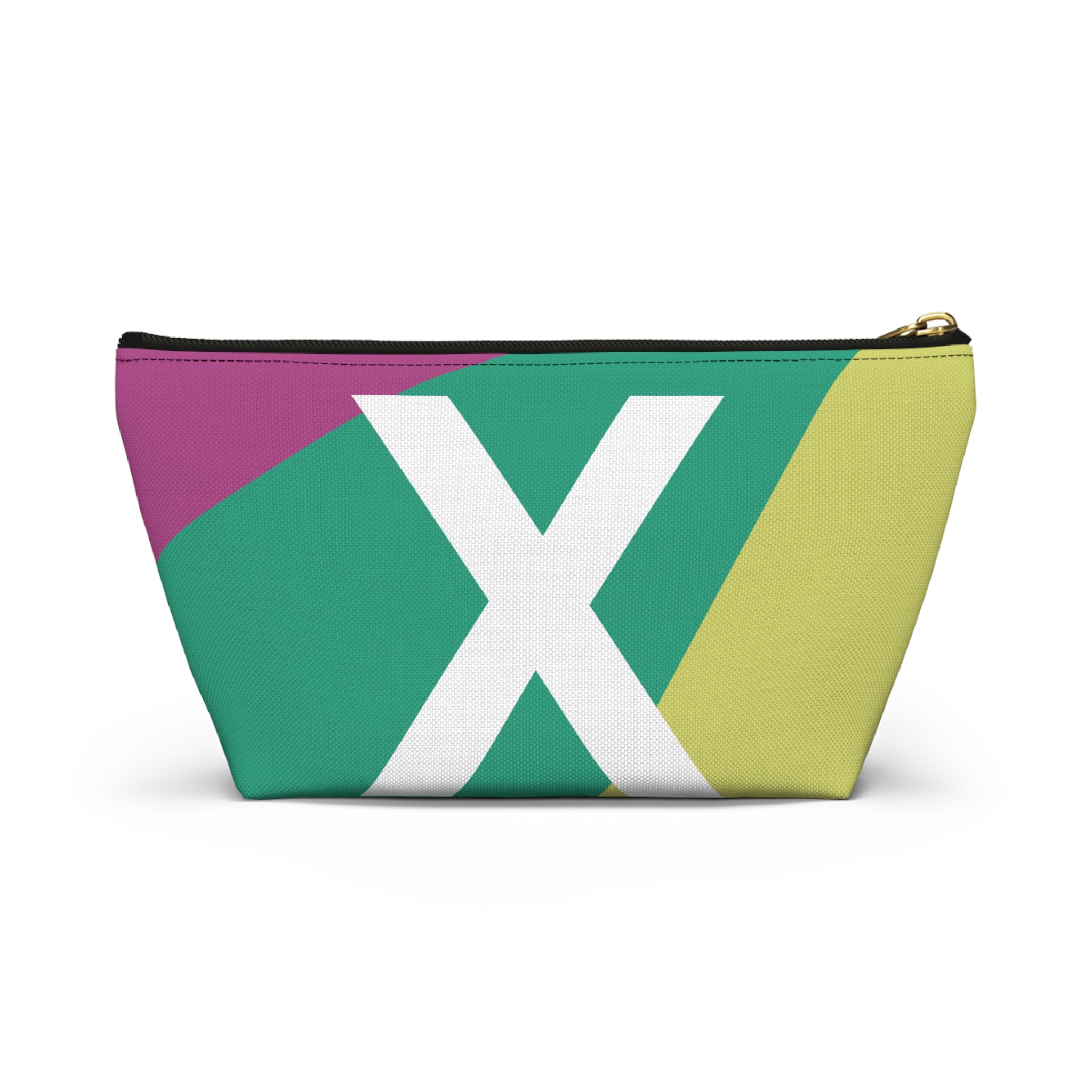 Initials Colorblock Accessory Pouch — Monogram X T-Bottom Cosmetic Bag