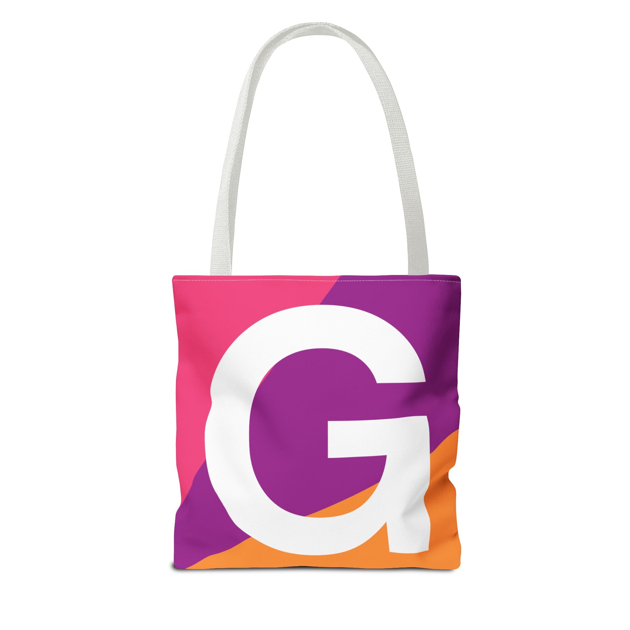 Monogram 'G' Colorblock Tote Bag — Personalized Initial G Shoulder Tote