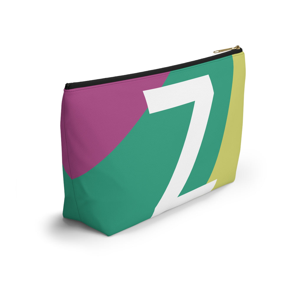Initials Colorblock Accessory Pouch — Monogram Z T-Bottom Cosmetic Bag