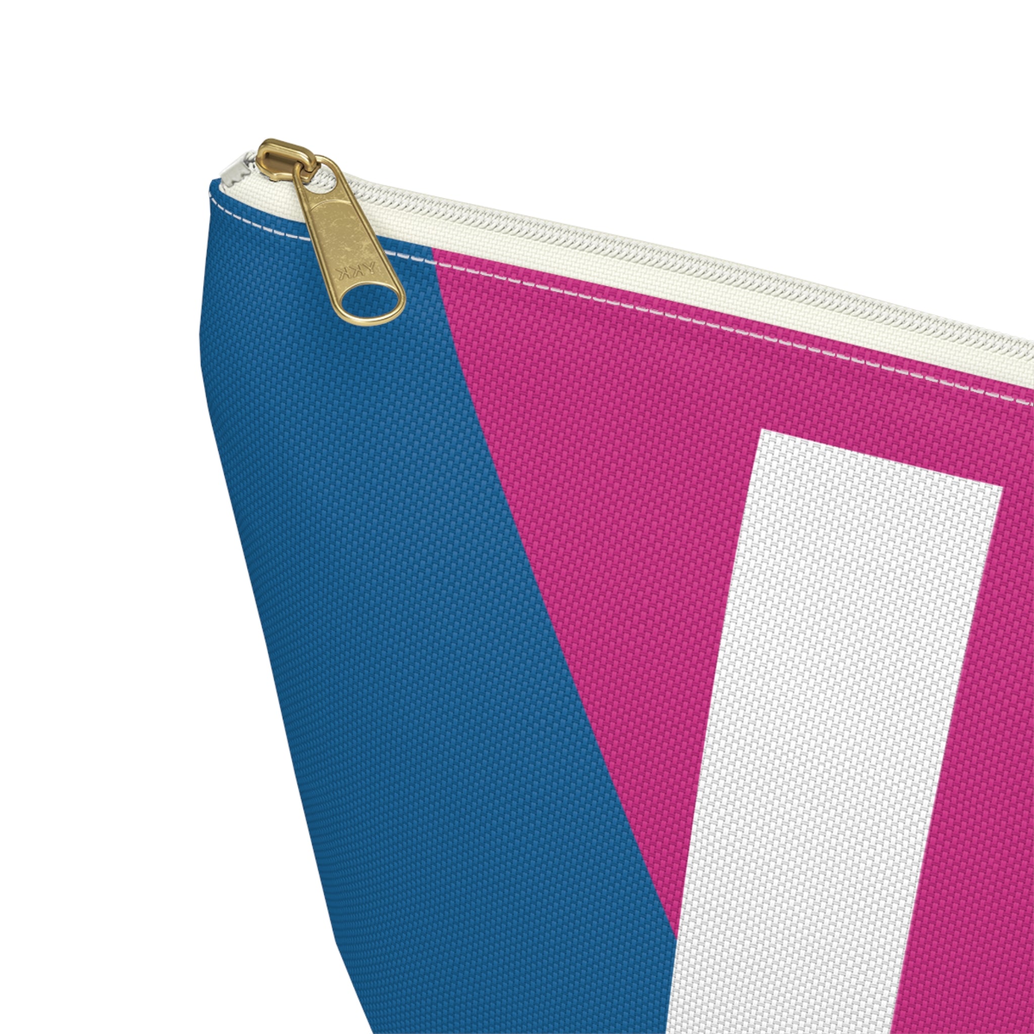 Initials Colorblock Accessory Pouch — Monogram U T-Bottom Cosmetic Bag