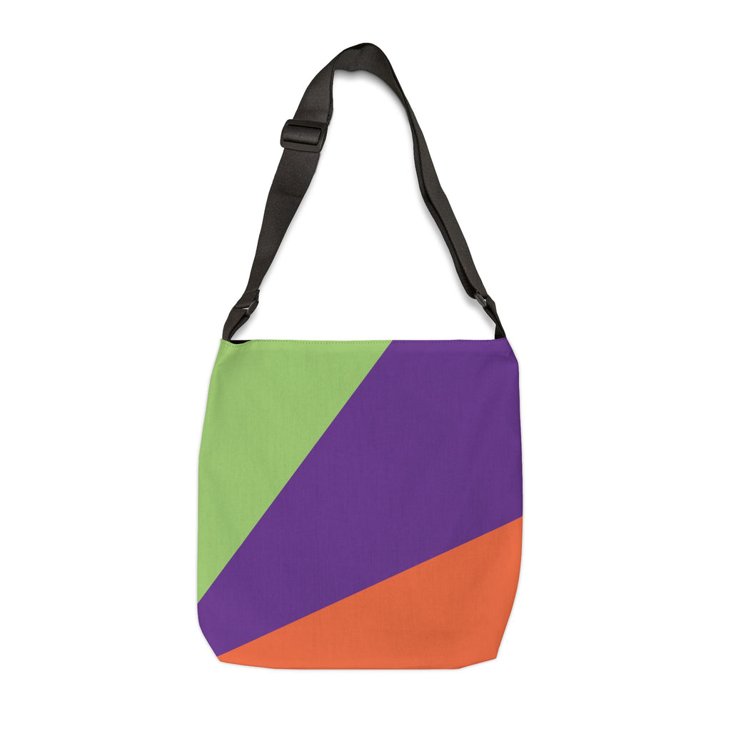 Colorblock Geometric Tote Bag — Adjustable Strap, Bright Abstract Pattern