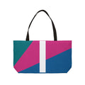 Personalized 'I' Colorblock Tote Bag — Monogram Weekender Tote