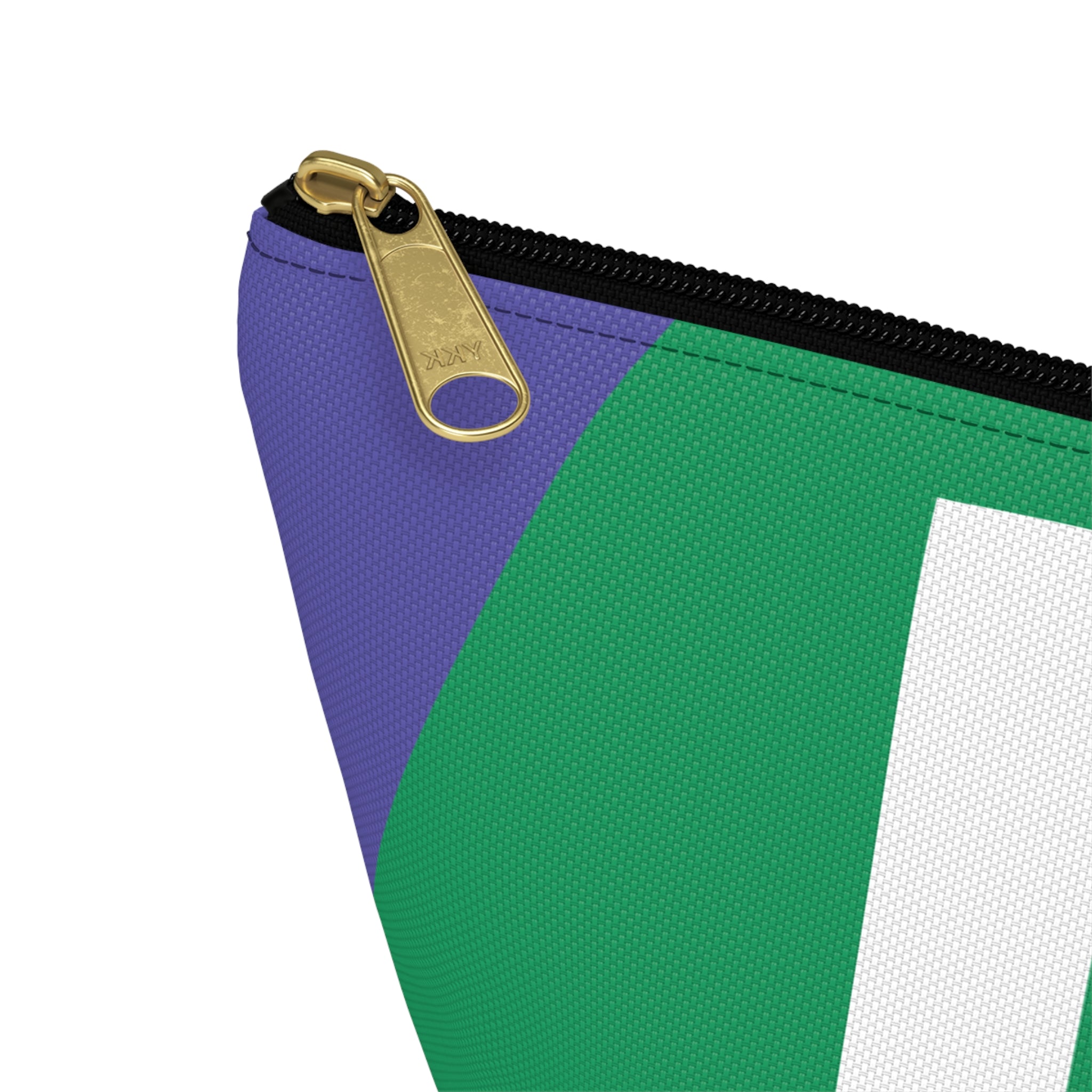 Initials Colorblock Accessory Pouch — Monogram L T-Bottom Cosmetic Bag