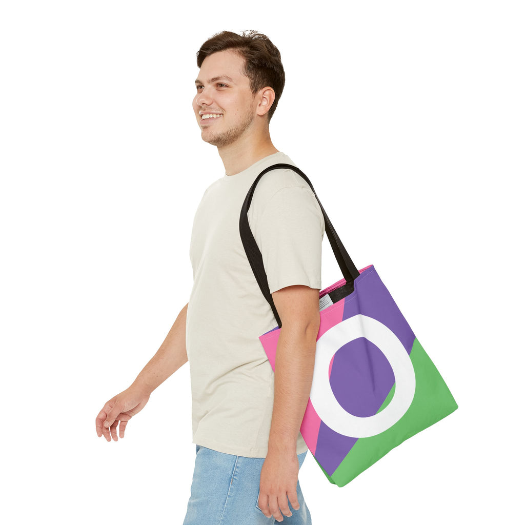 Monogram 'O' Colorblock Tote Bag — Personalized Initial O Shoulder Tote