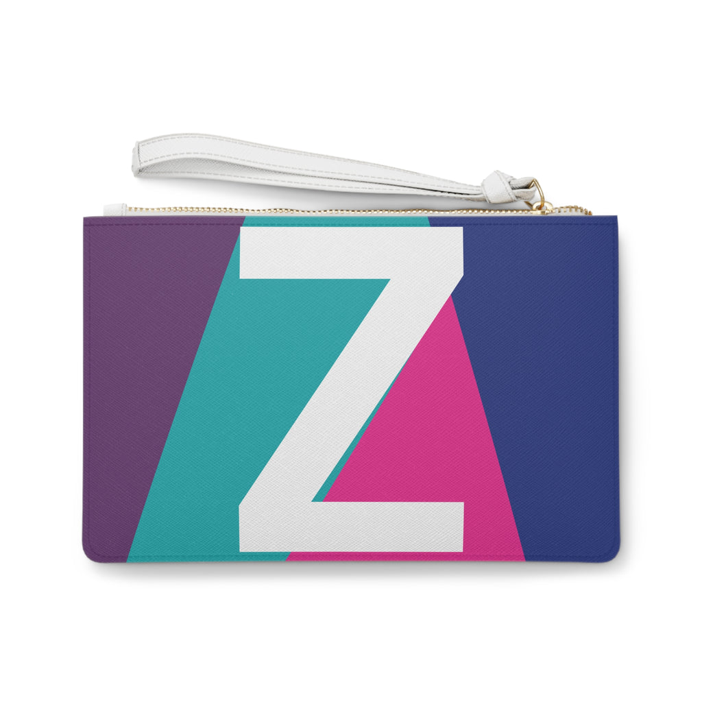 Monogram 'Z' Colorblock Clutch Bag — Bold Geometric Wristlet for Everyday & Gifts