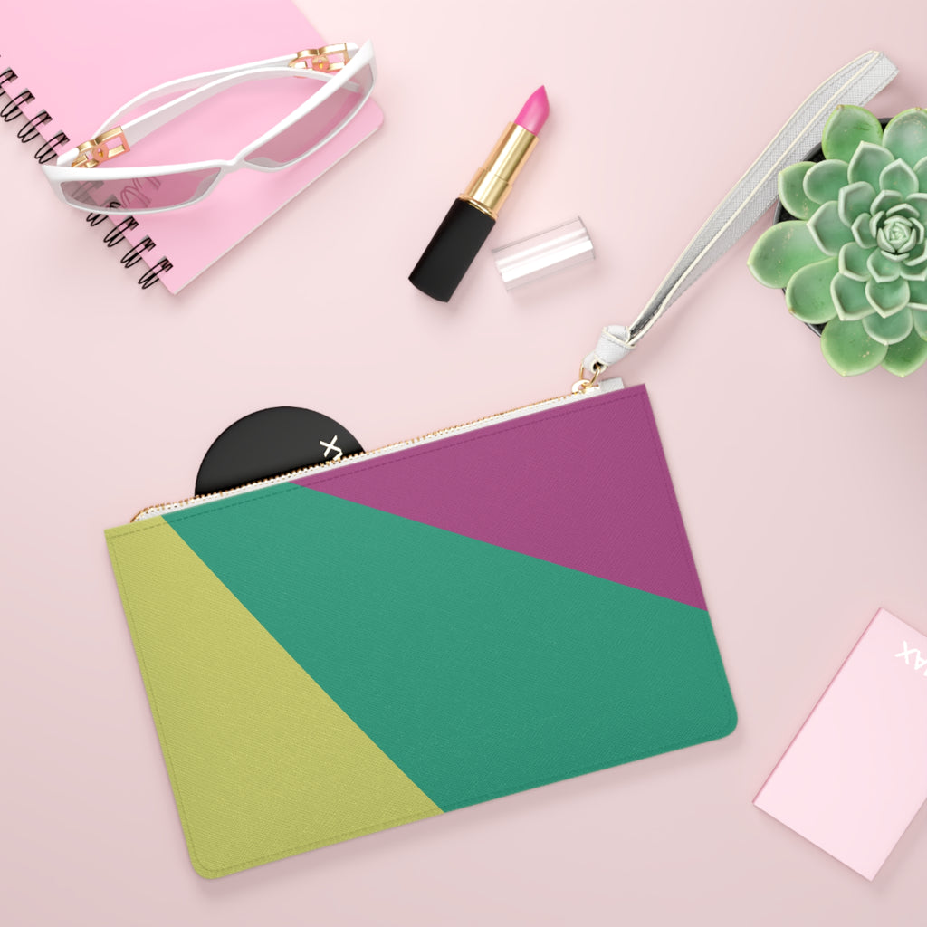 Retro Colorblock Clutch Bag | 80s & 90s Inspired