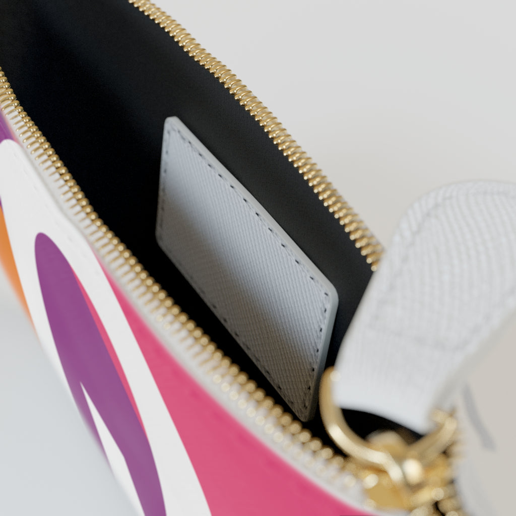 Initial Q Mini Clutch — Colorblock Monogram Wristlet Wallet
