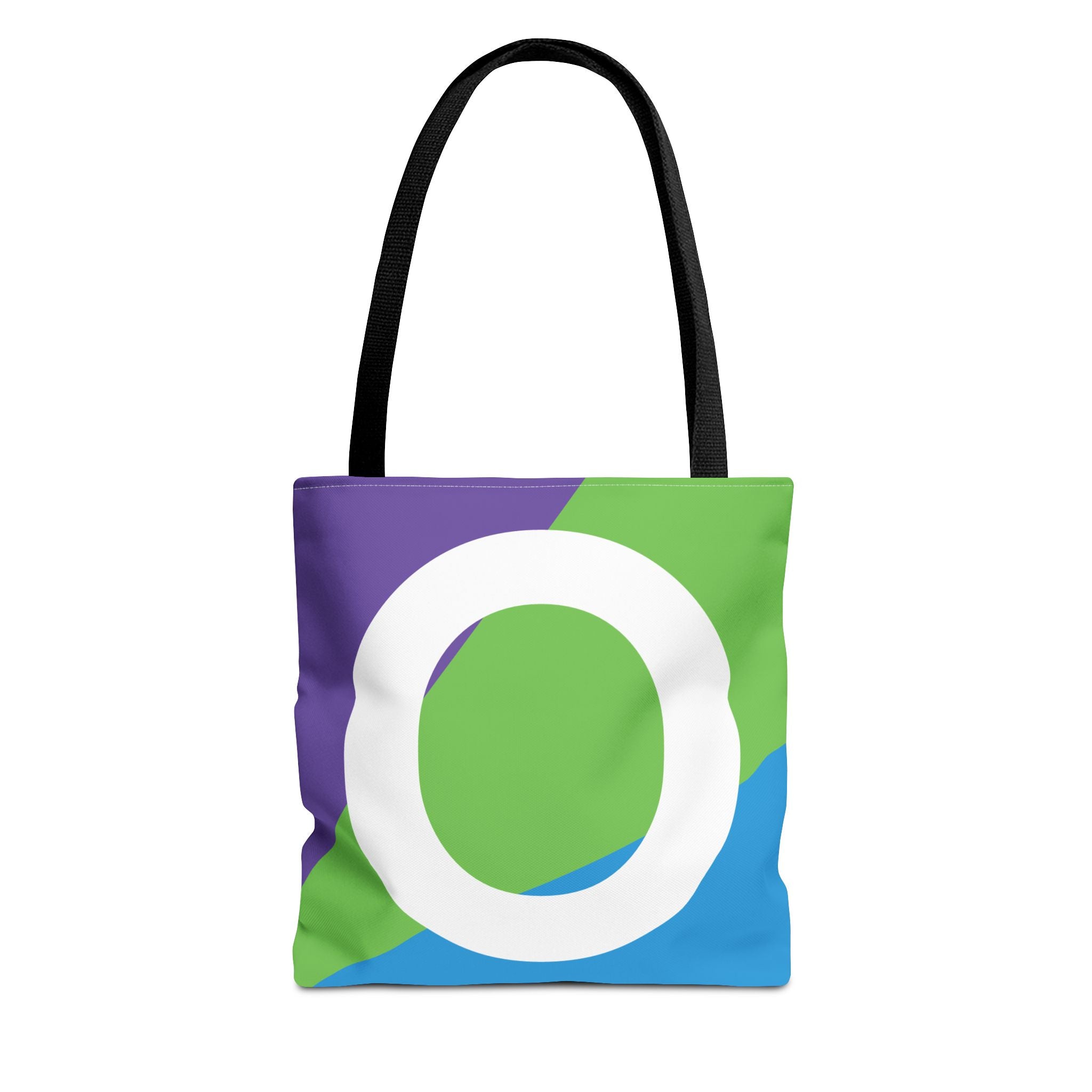 Monogram 'O' Colorblock Tote Bag — Personalized Initial O Shoulder Tote