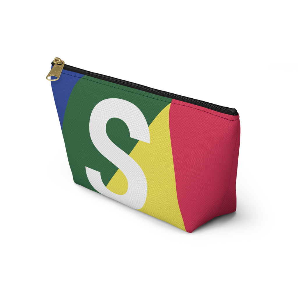 Colorblock Accessory Pouch — Monogram S T-Bottom Cosmetic Bag