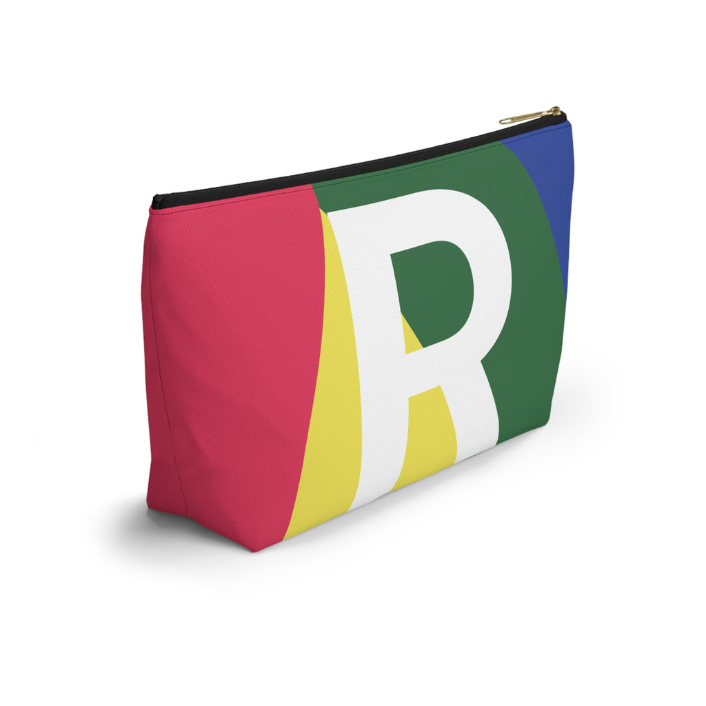 Colorblock Accessory Pouch — Monogram R T-Bottom Cosmetic Bag
