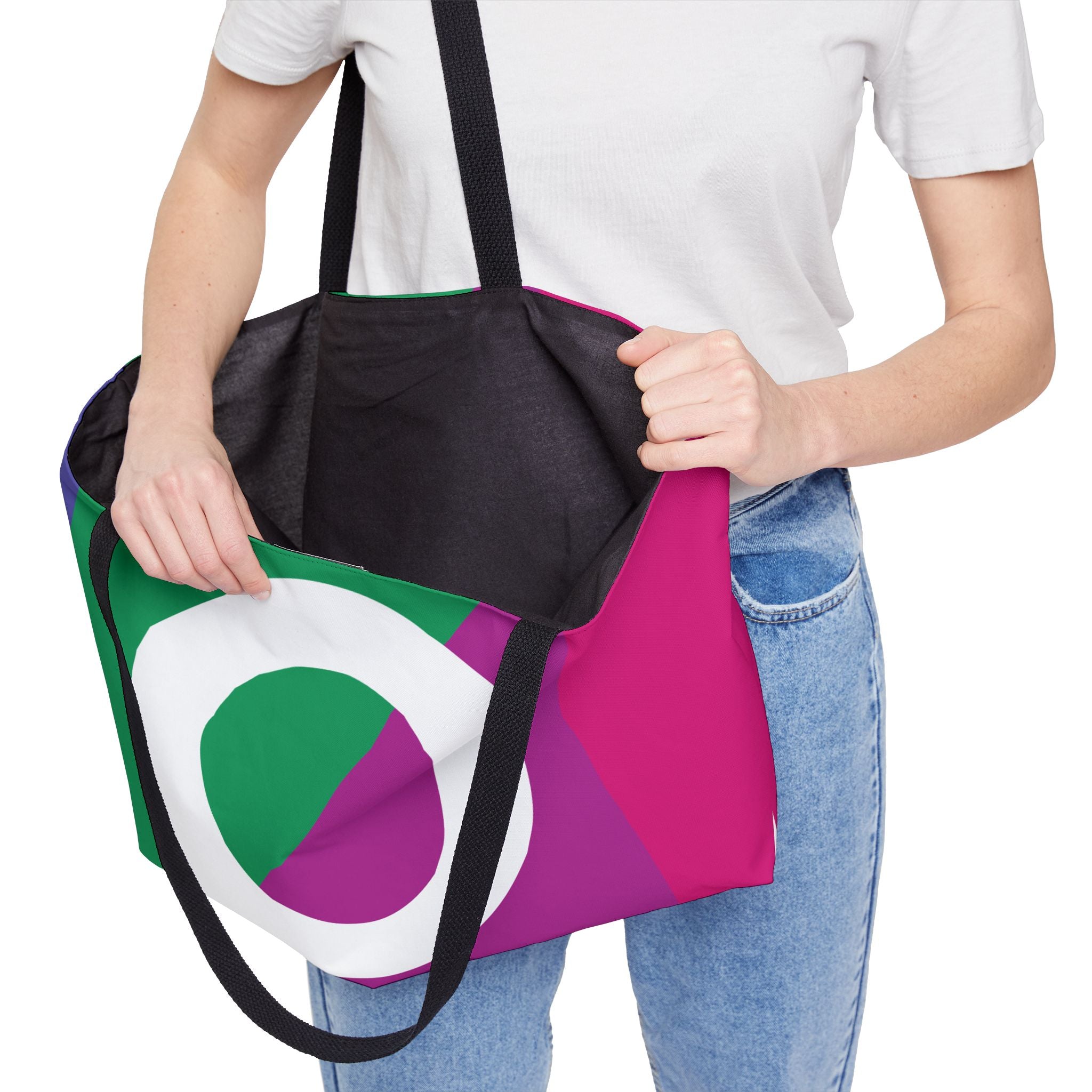 Personalized 'O' Colorblock Tote Bag — Monogram Weekender Tote
