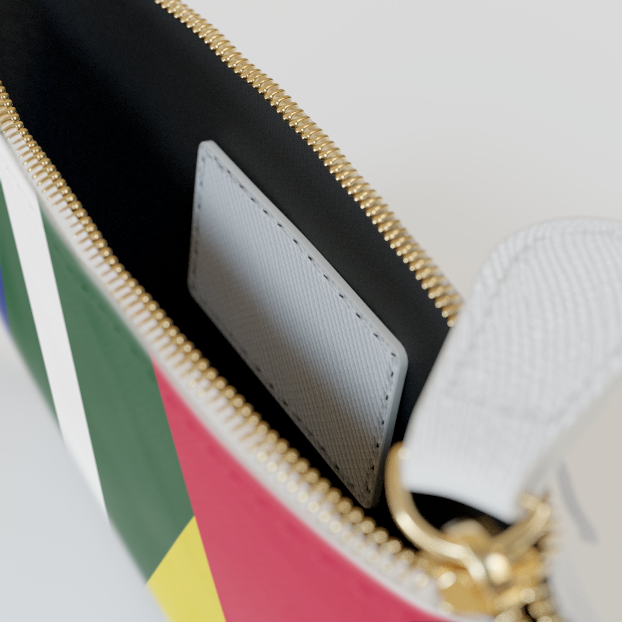 Initial L Mini Clutch — Colorblock Monogram Wristlet Wallet