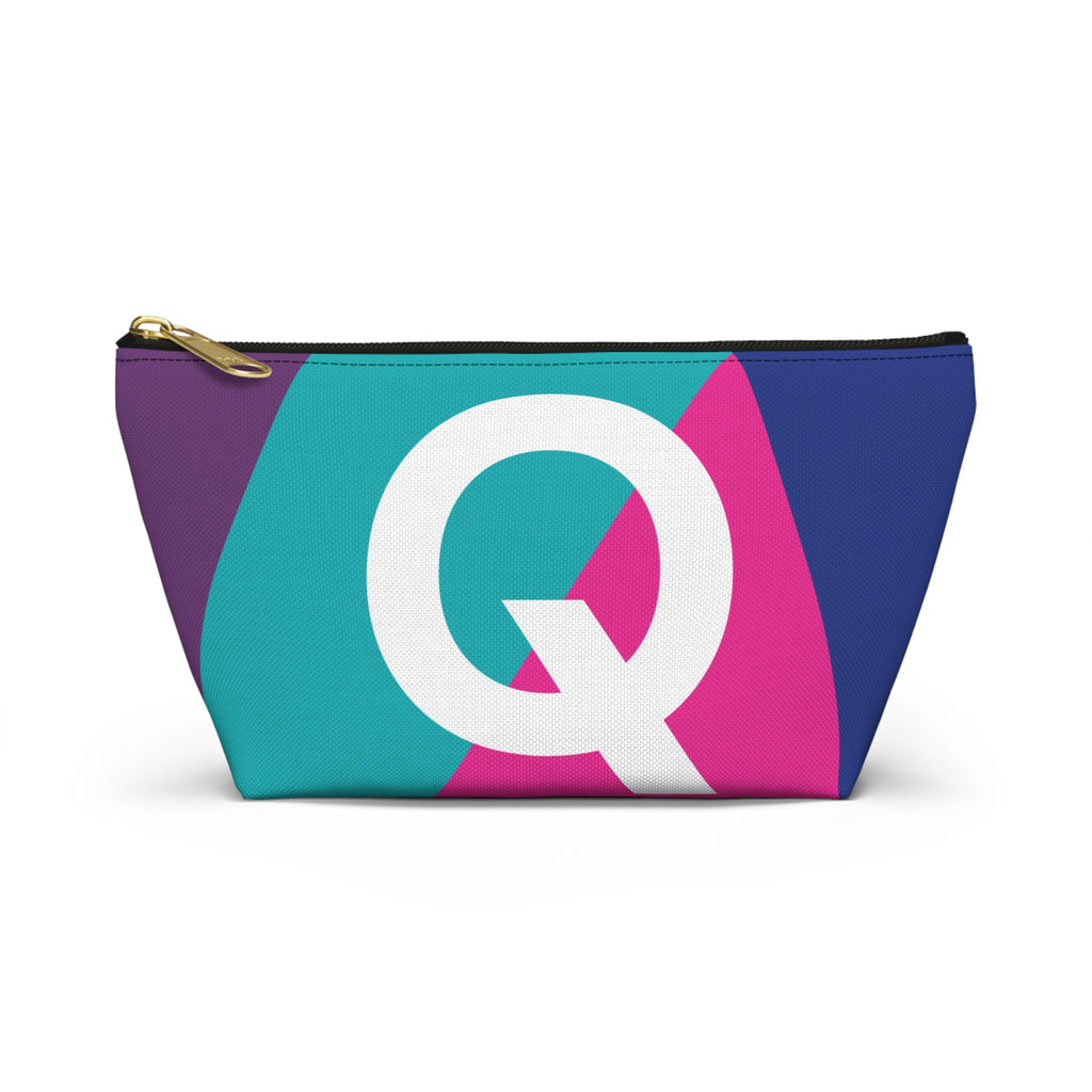 Colorblock Accessory Pouch — Monogram Q T-Bottom Cosmetic Bag