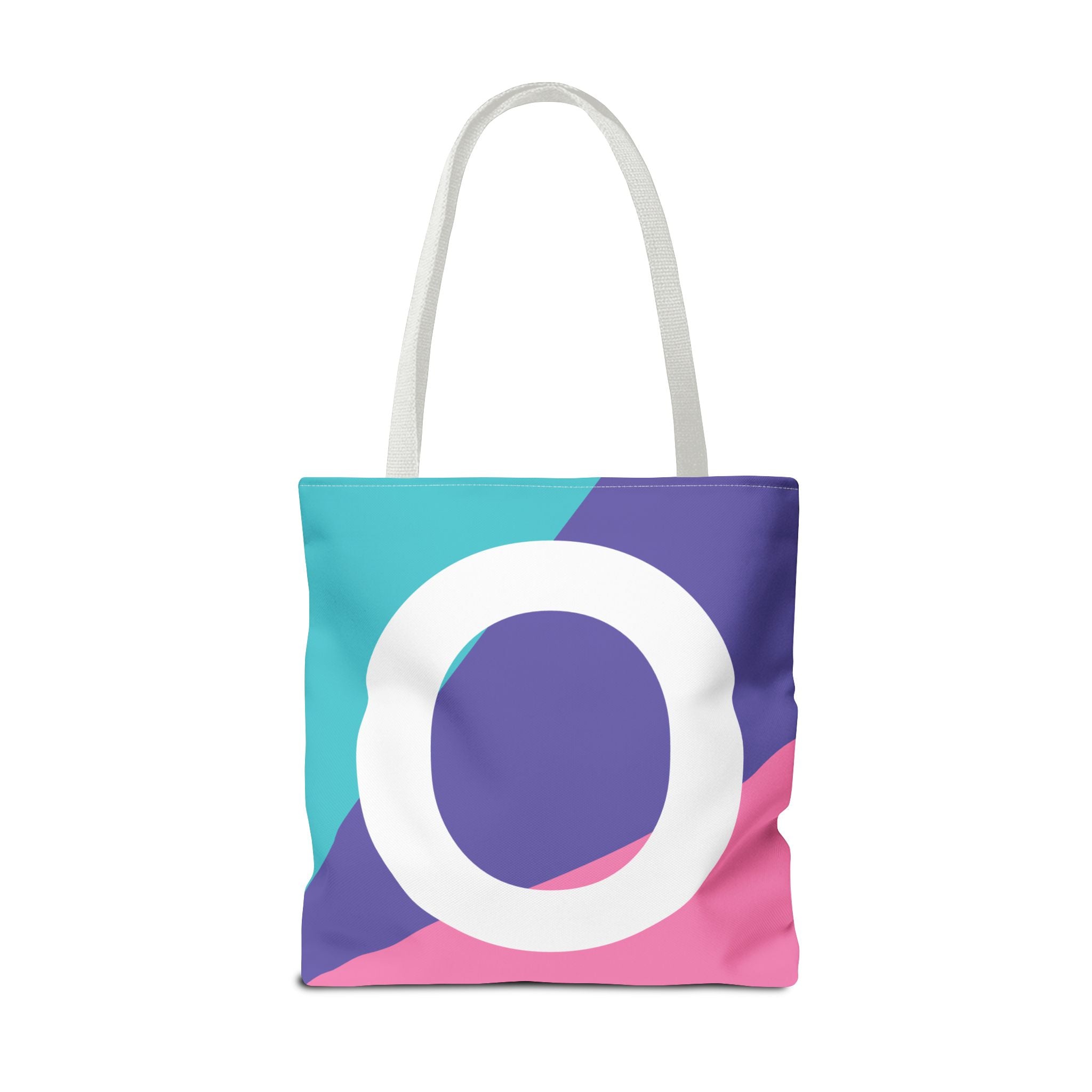 Monogram 'O' Colorblock Tote Bag — Personalized Initial O Shoulder Tote