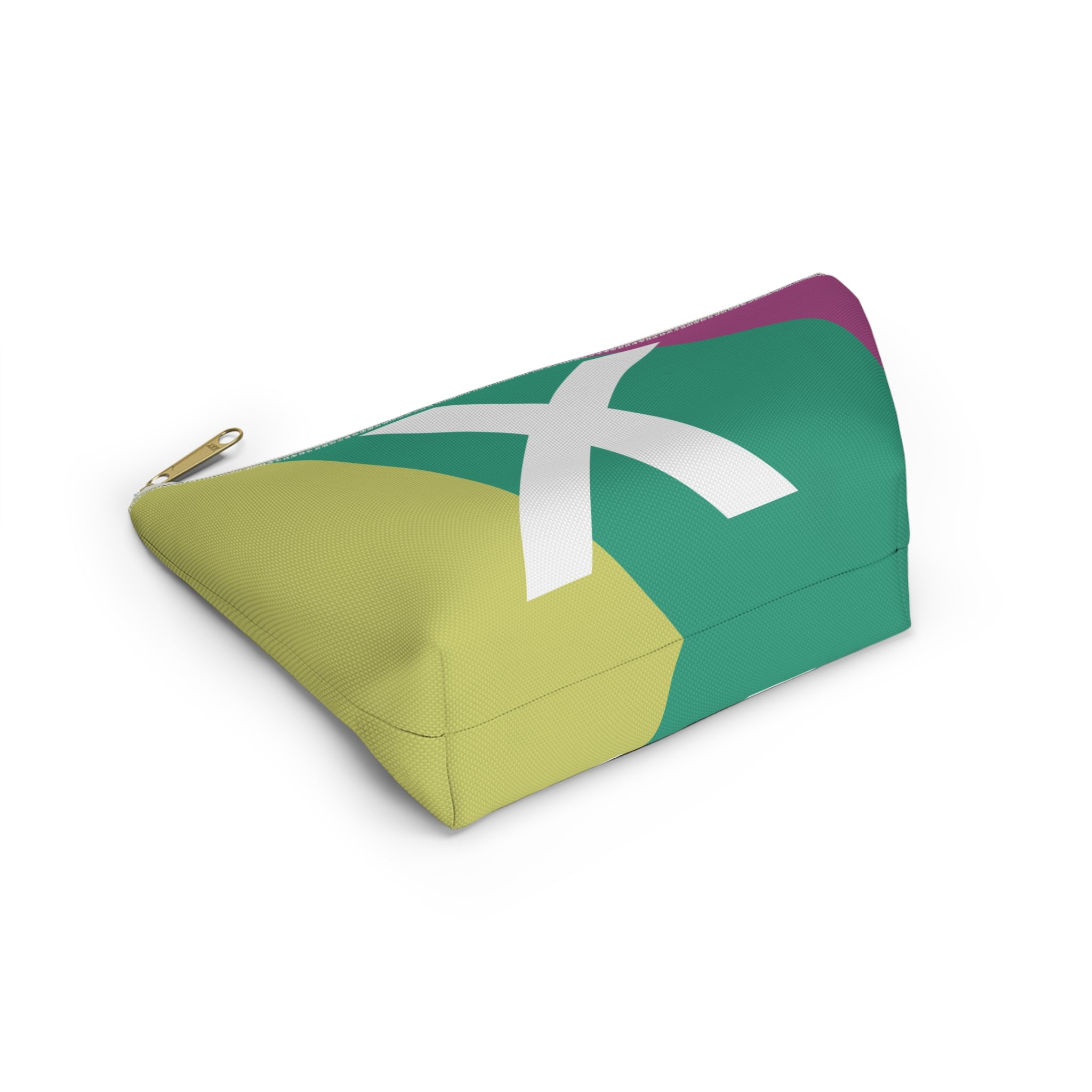 Initials Colorblock Accessory Pouch — Monogram X T-Bottom Cosmetic Bag