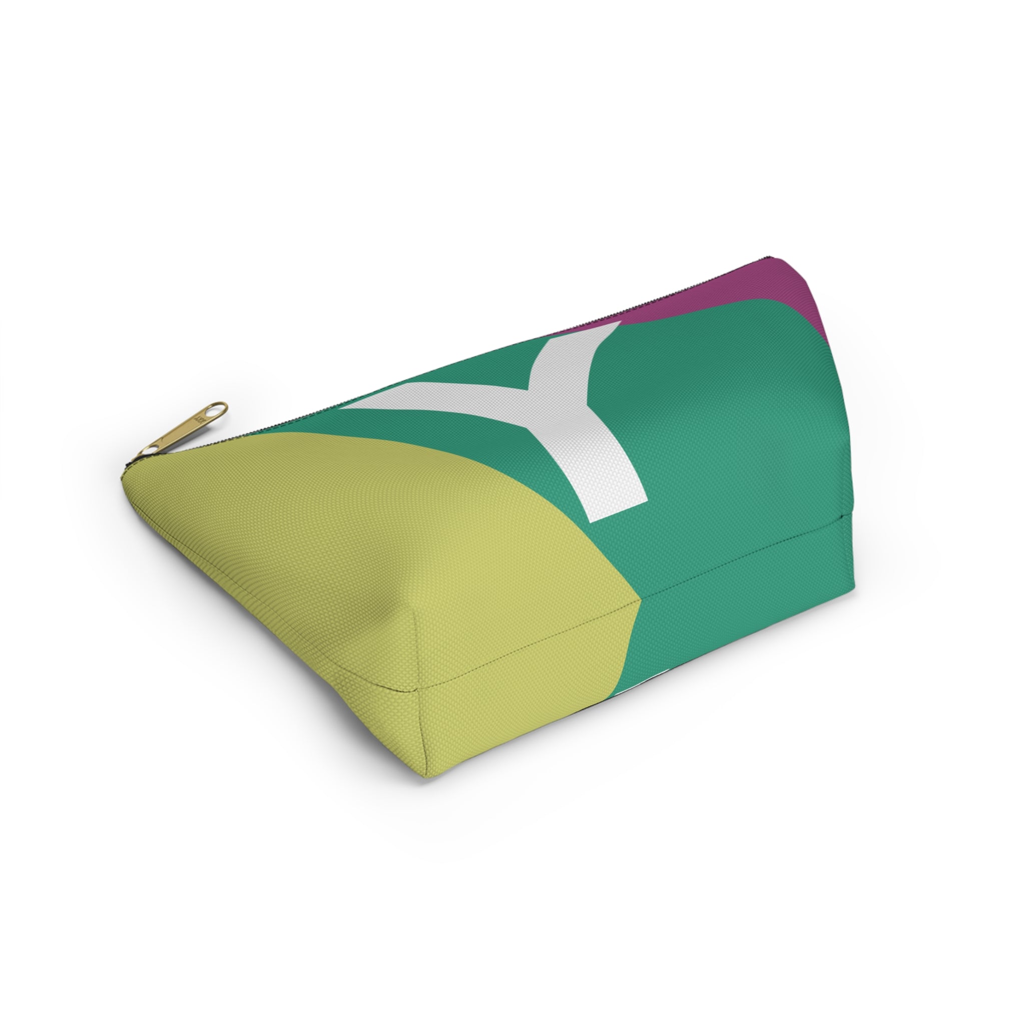 Initials Colorblock Accessory Pouch — Monogram Y T-Bottom Cosmetic Bag