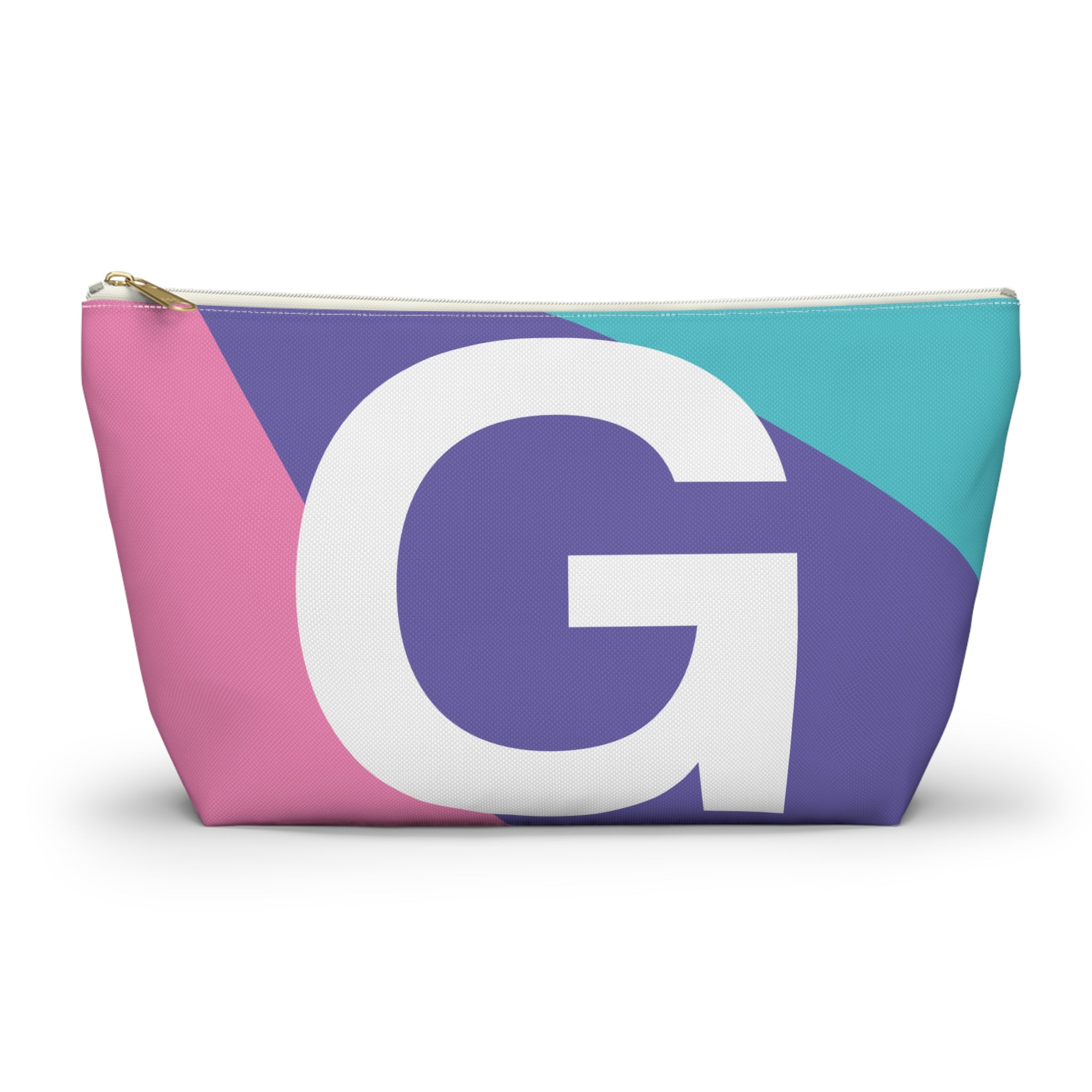 Initials Colorblock Accessory Pouch — Monogram G T-Bottom Cosmetic Bag