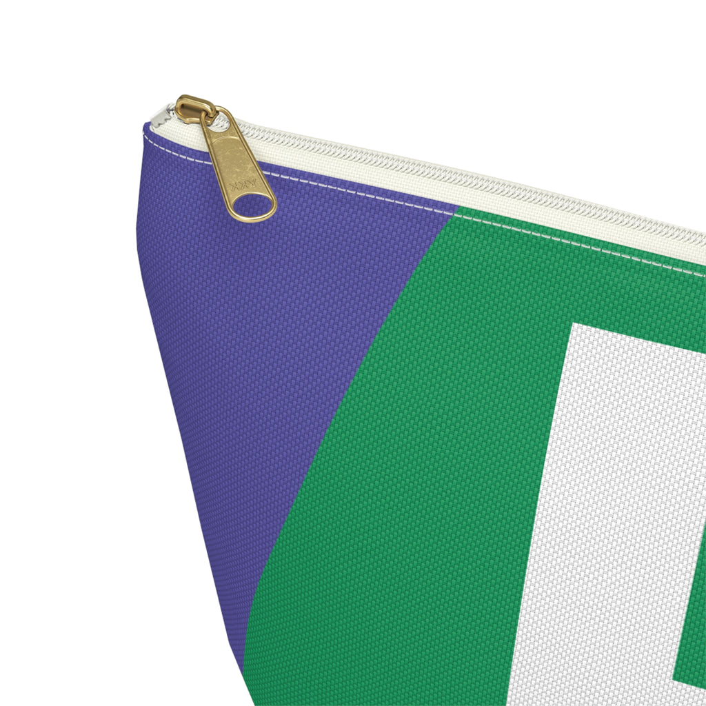 Initials Colorblock Accessory Pouch — Monogram E T-Bottom Cosmetic Bag