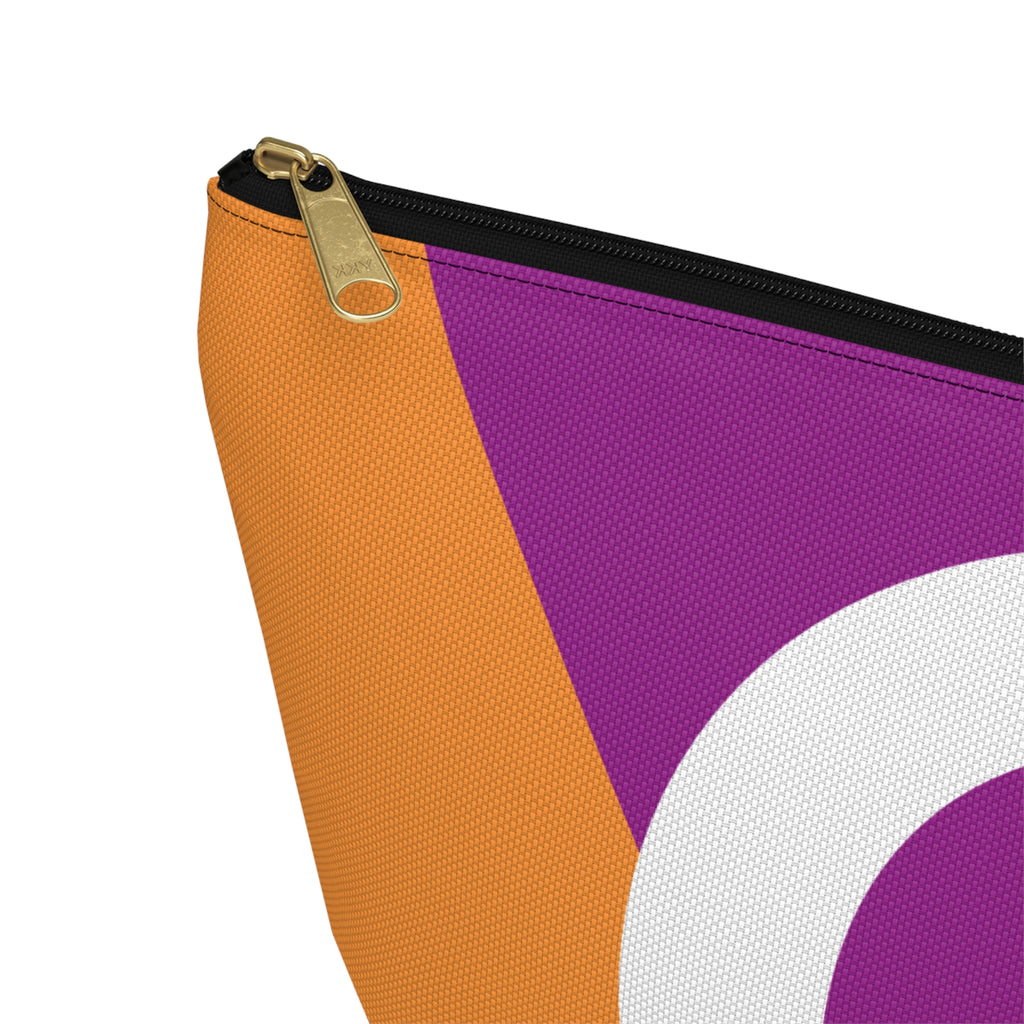 Initials Colorblock Accessory Pouch — Monogram C T-Bottom Cosmetic Bag