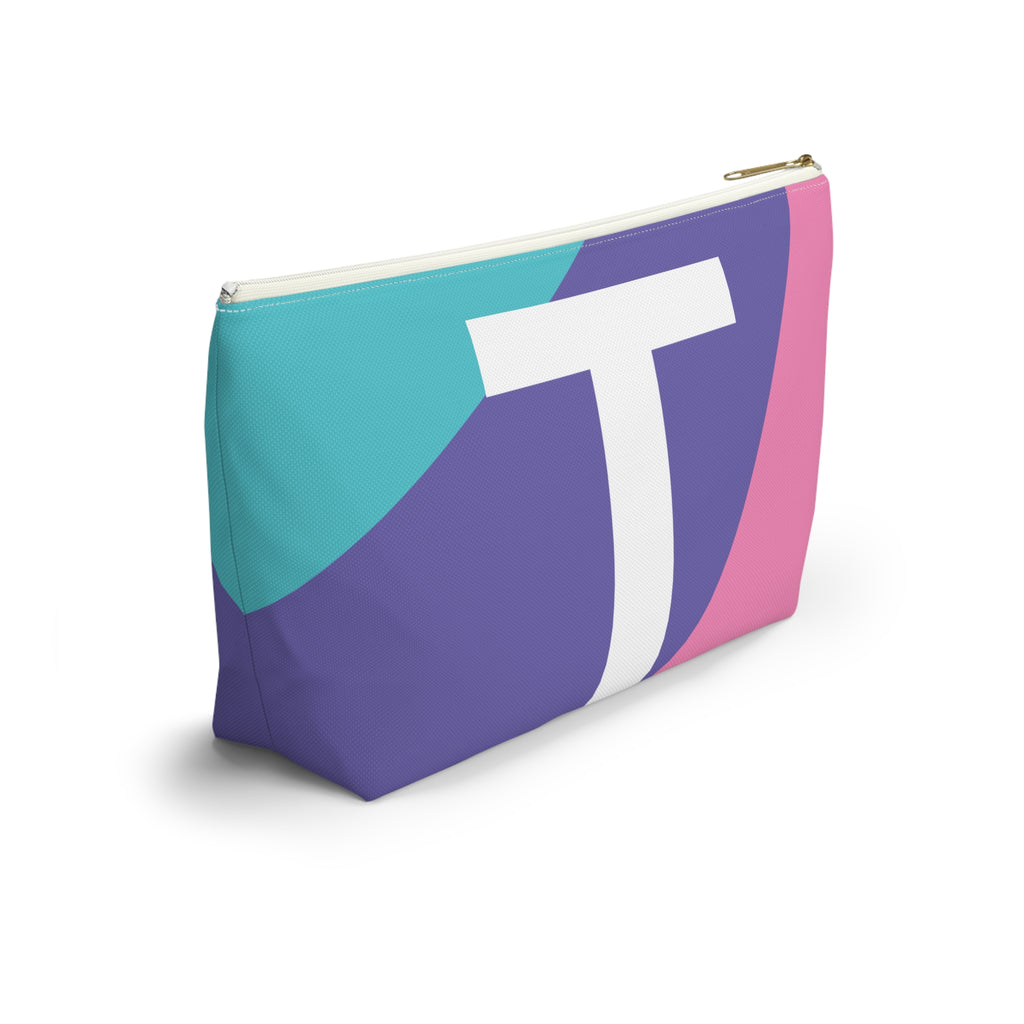 Colorblock Accessory Pouch — Monogram T T-Bottom Cosmetic Bag