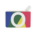 Initial O Mini Clutch — Colorblock Monogram Wristlet Wallet