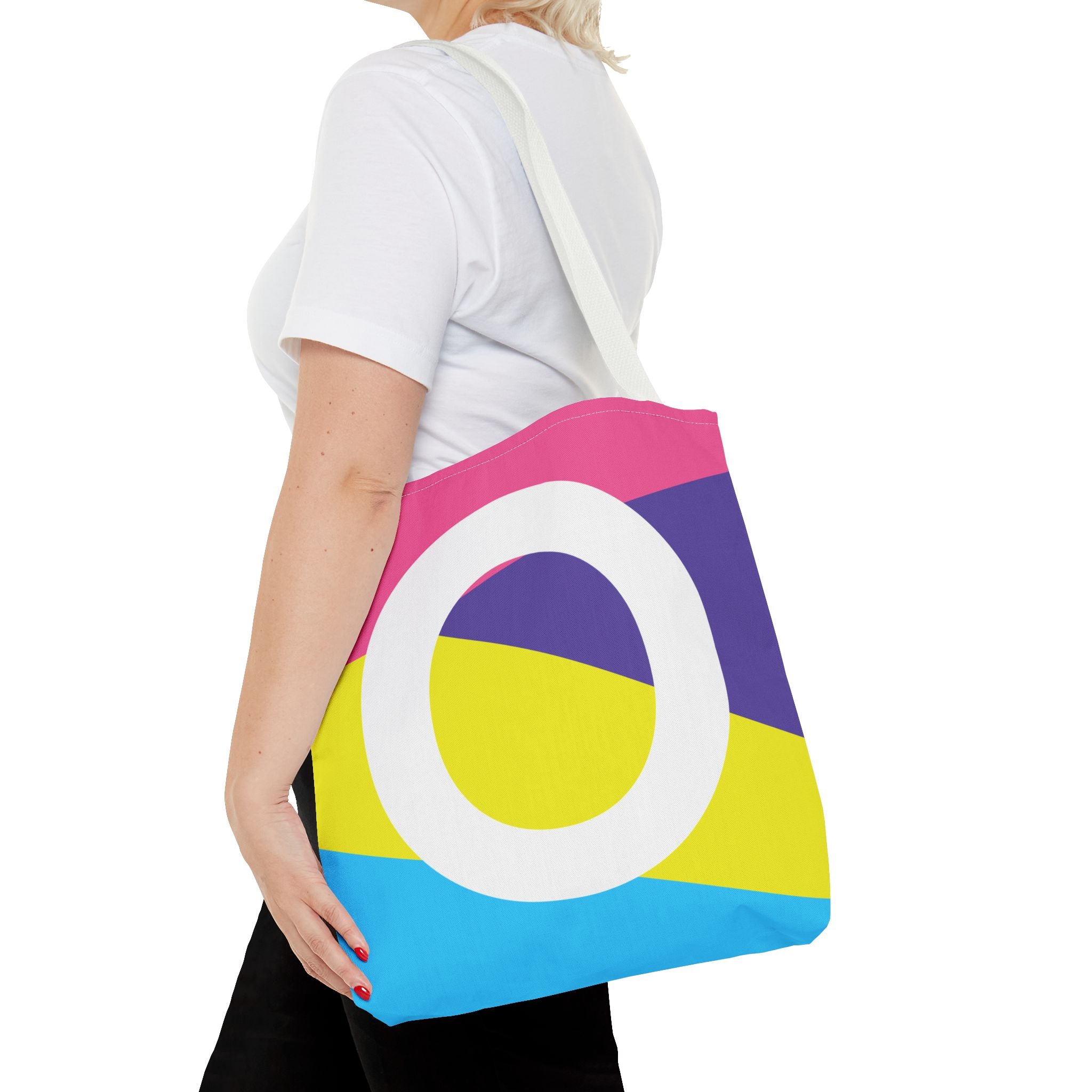 Monogram 'O' Colorblock Tote Bag — Personalized Initial O Shoulder Tote