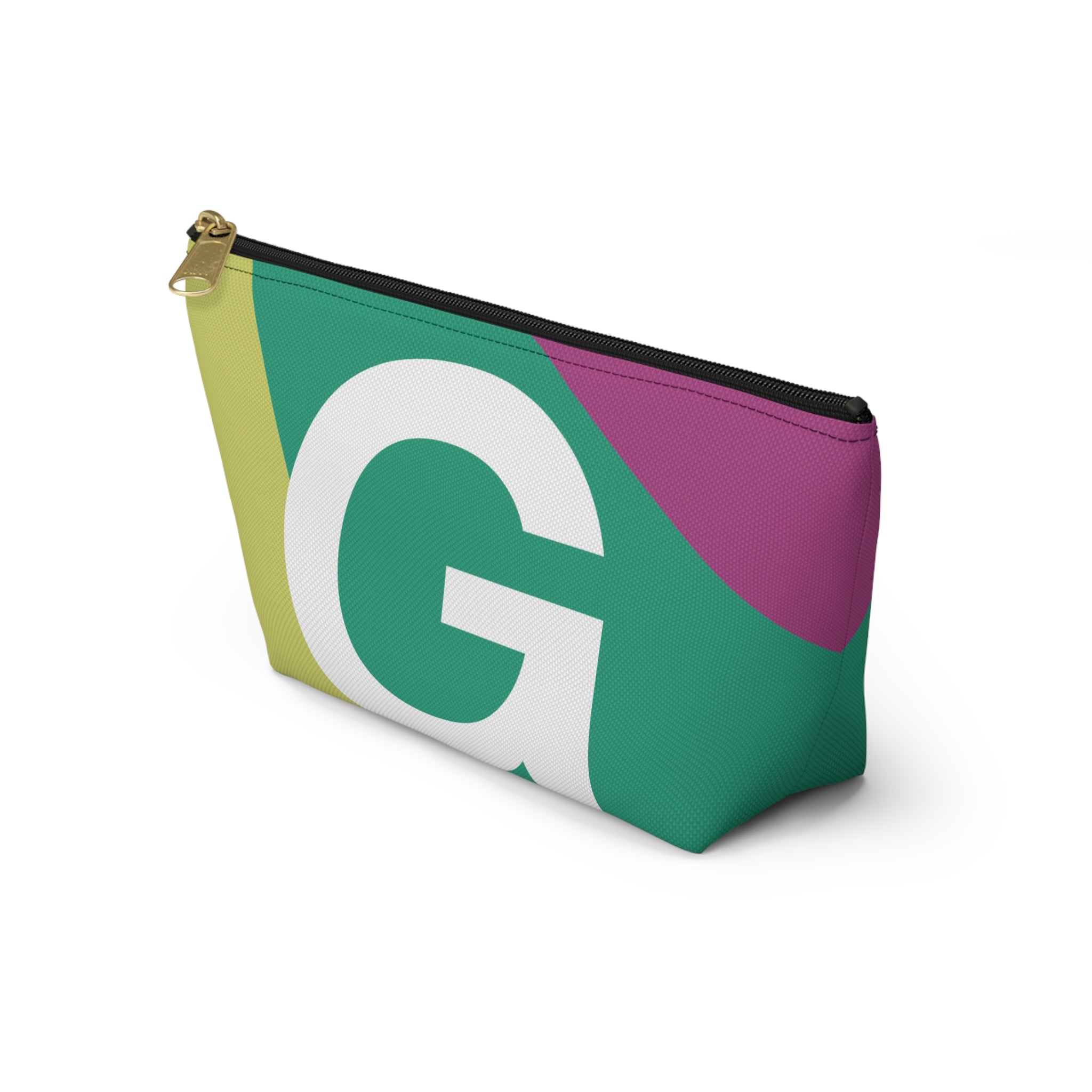 Initials Colorblock Accessory Pouch — Monogram G T-Bottom Cosmetic Bag