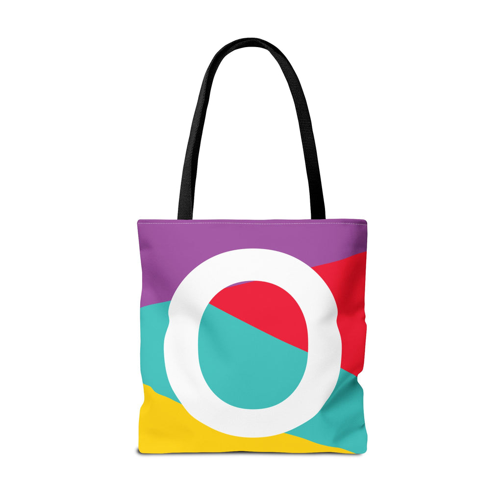Monogram 'O' Colorblock Tote Bag — Personalized Initial O Shoulder Tote