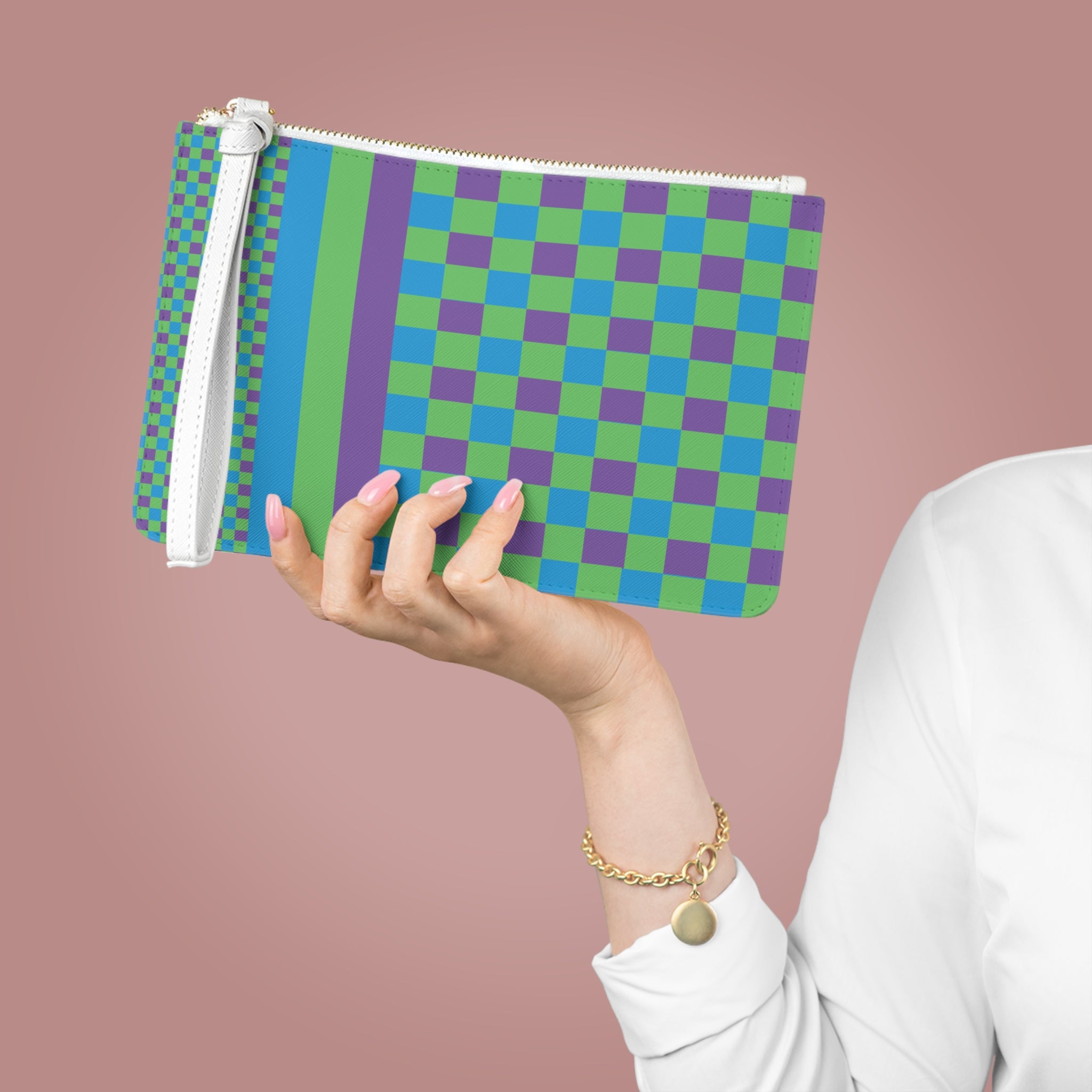 Colorblock Clutch Bag