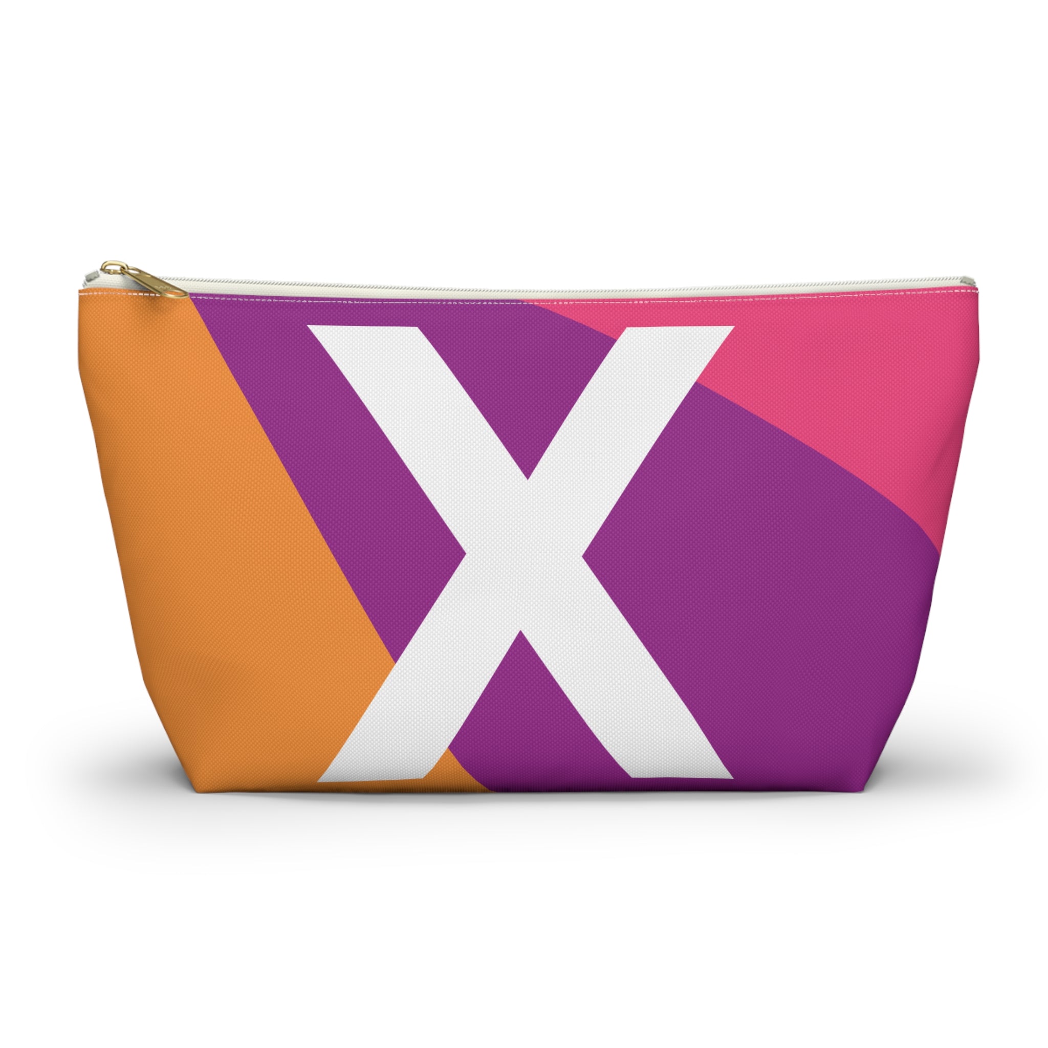 Initials Colorblock Accessory Pouch — Monogram X T-Bottom Cosmetic Bag