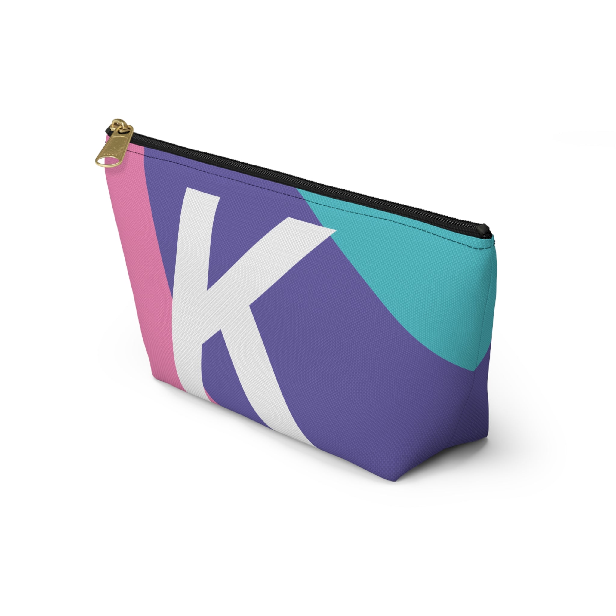 Colorblock Accessory Pouch — Monogram K T-Bottom Cosmetic Bag
