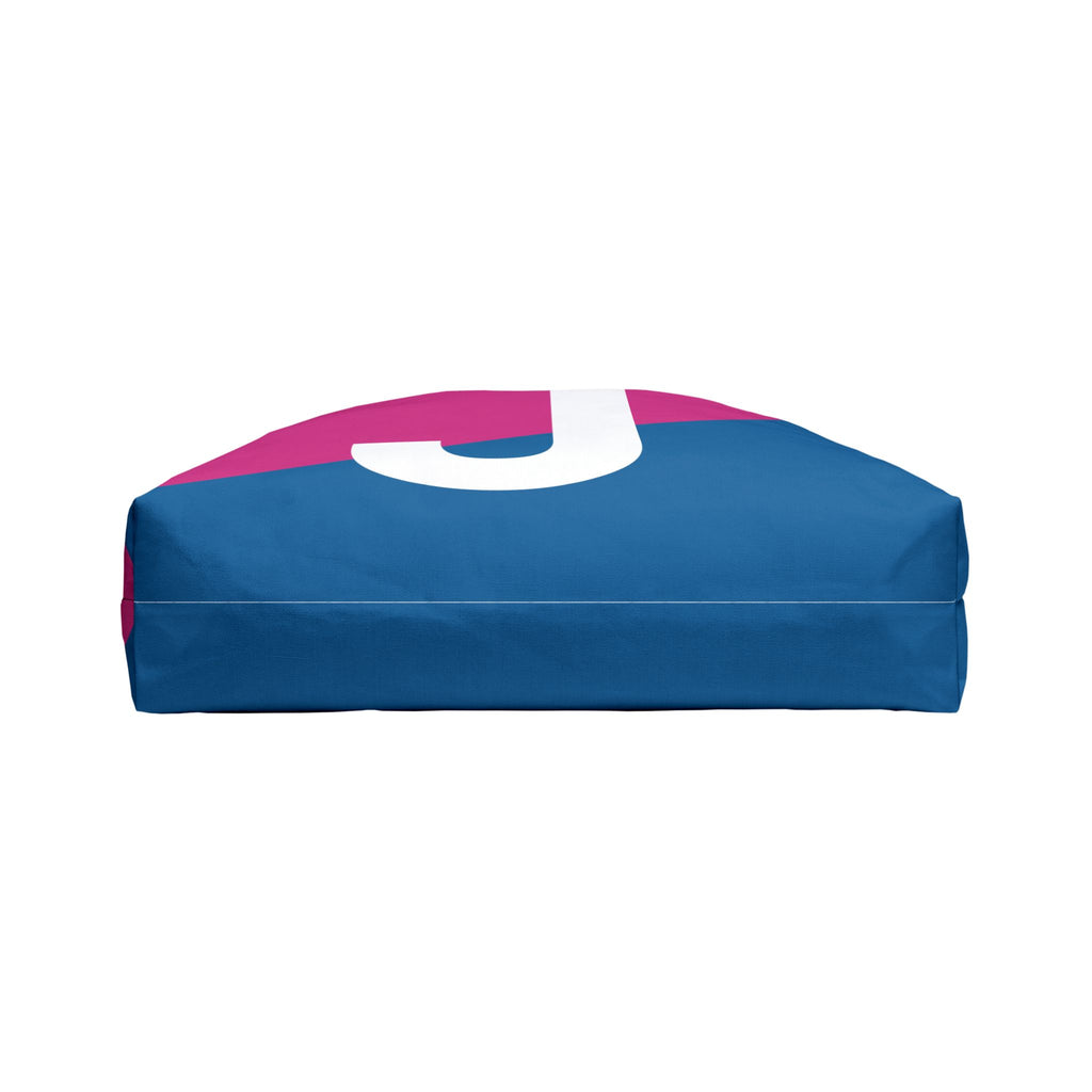 Personalized 'J' Colorblock Tote Bag — Monogram Weekender Tote