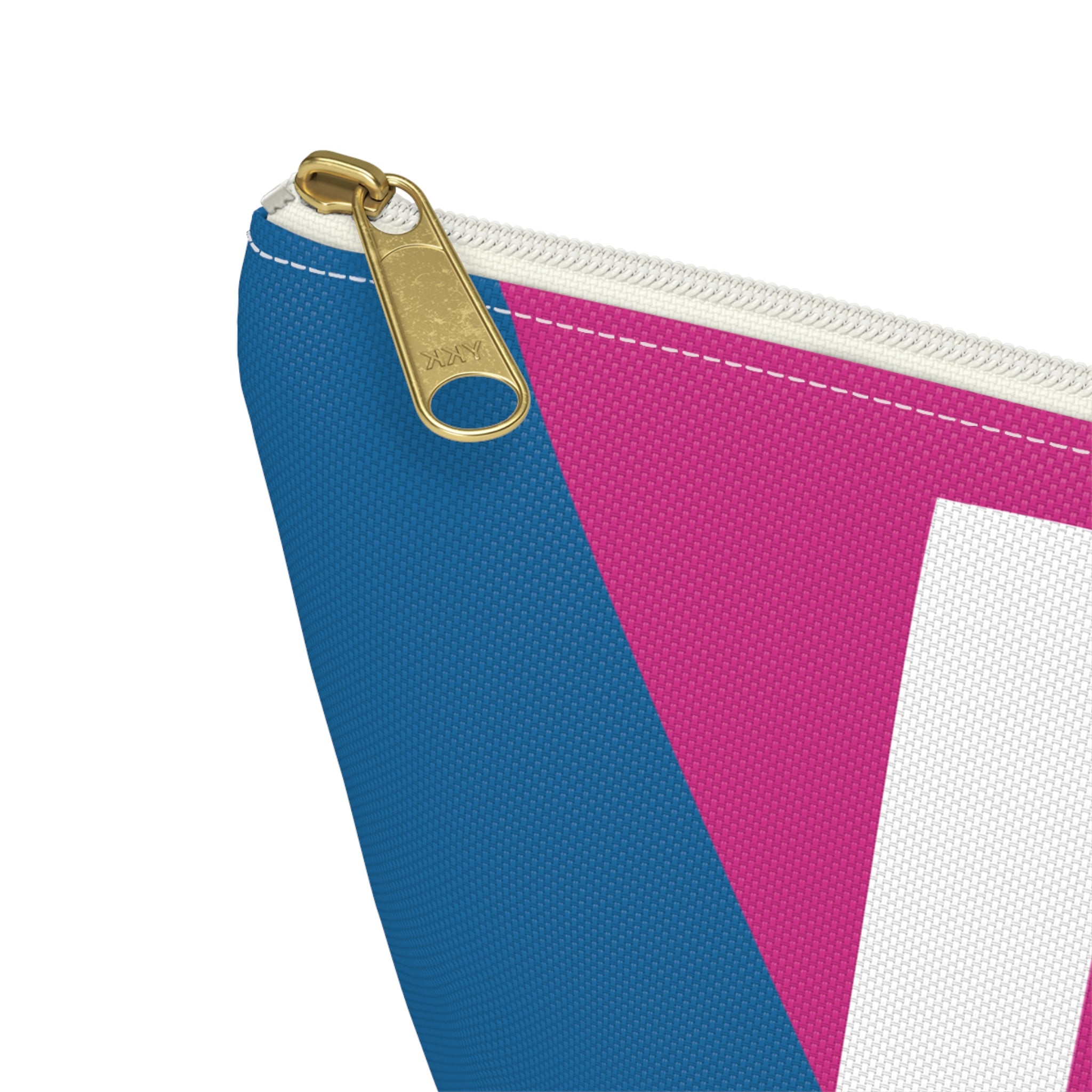 Initials Colorblock Accessory Pouch — Monogram L T-Bottom Cosmetic Bag