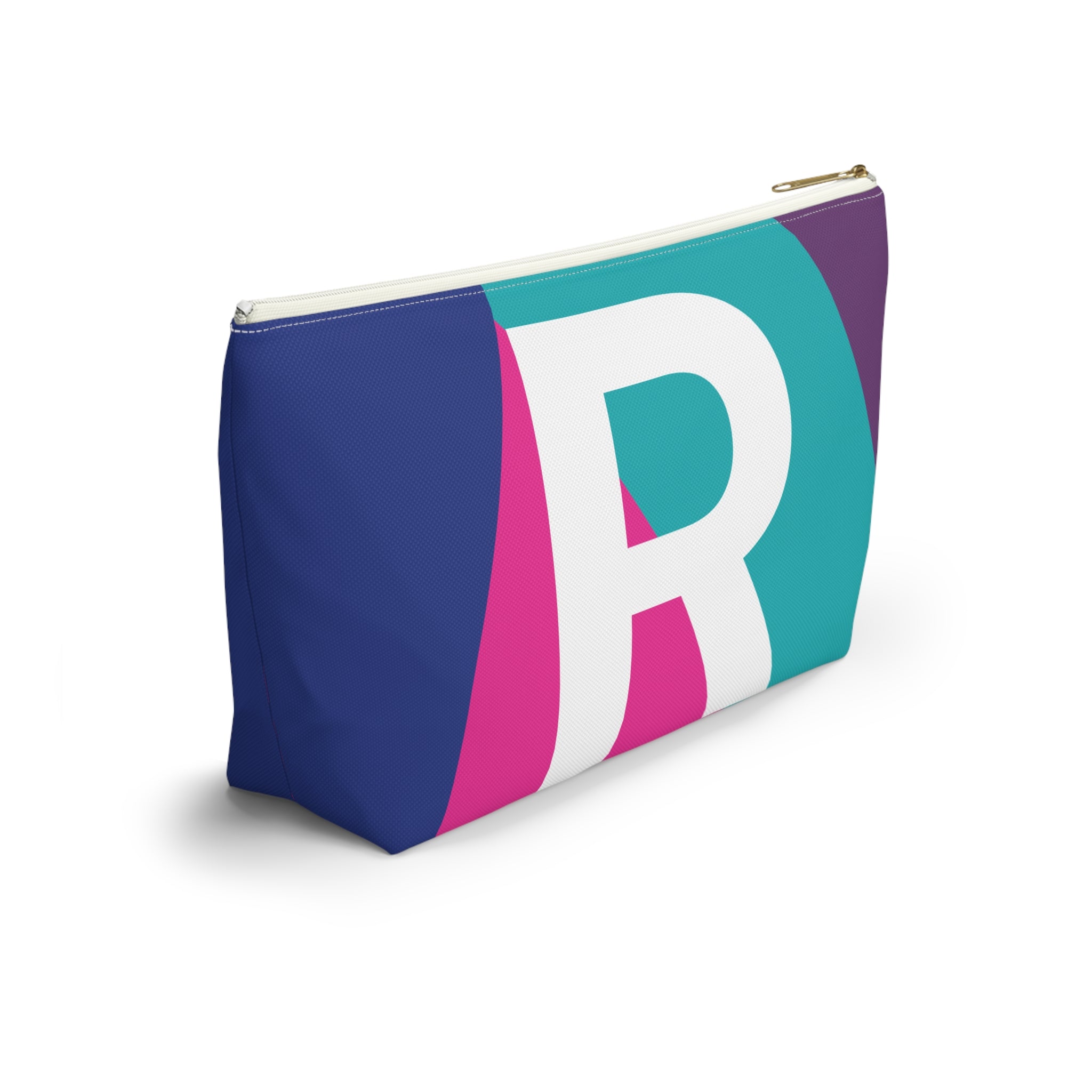 Colorblock Accessory Pouch — Monogram R T-Bottom Cosmetic Bag