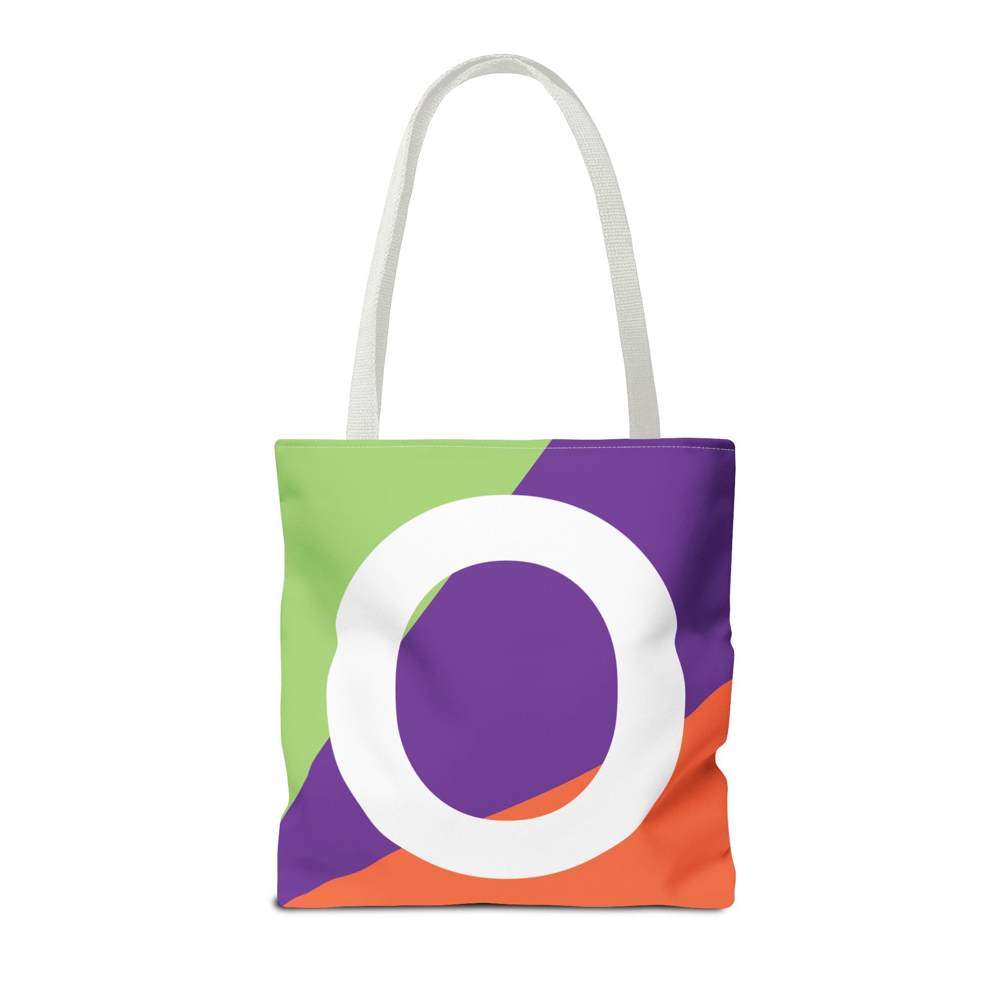 Monogram 'O' Colorblock Tote Bag — Personalized Initial O Shoulder Tote