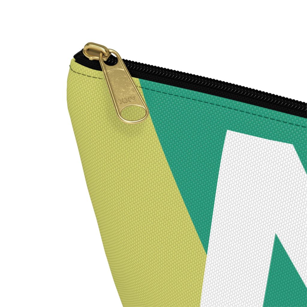 Initials Colorblock Accessory Pouch — Monogram N T-Bottom Cosmetic Bag